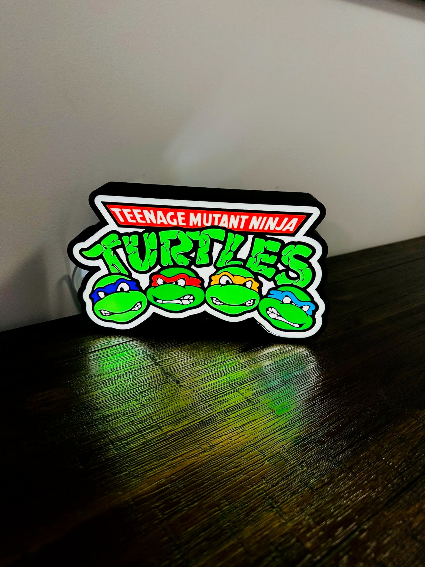 TMNT - Teenage Mutant Ninja Turtles - With Faces - Night Light / Light Box / Light Up Wall Art