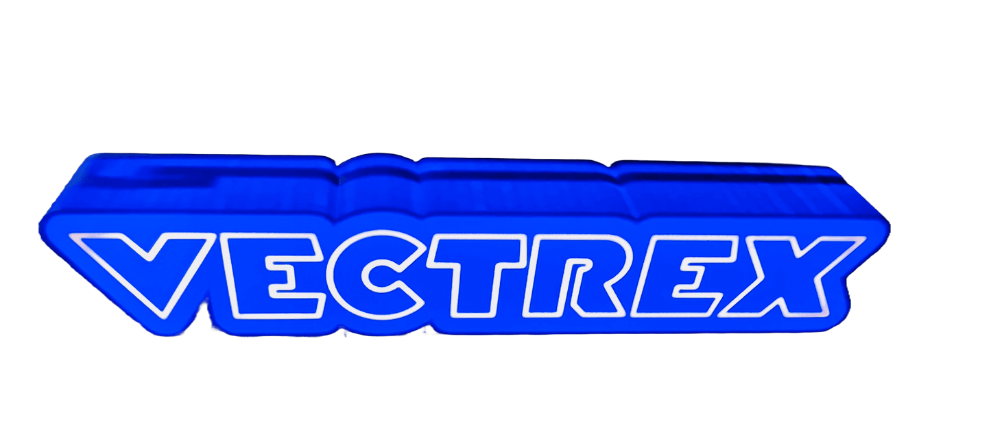 Vectrex Light Up Logo/Sign - USB Powered - Vibrant Blue Glow! - Michael's 3D World