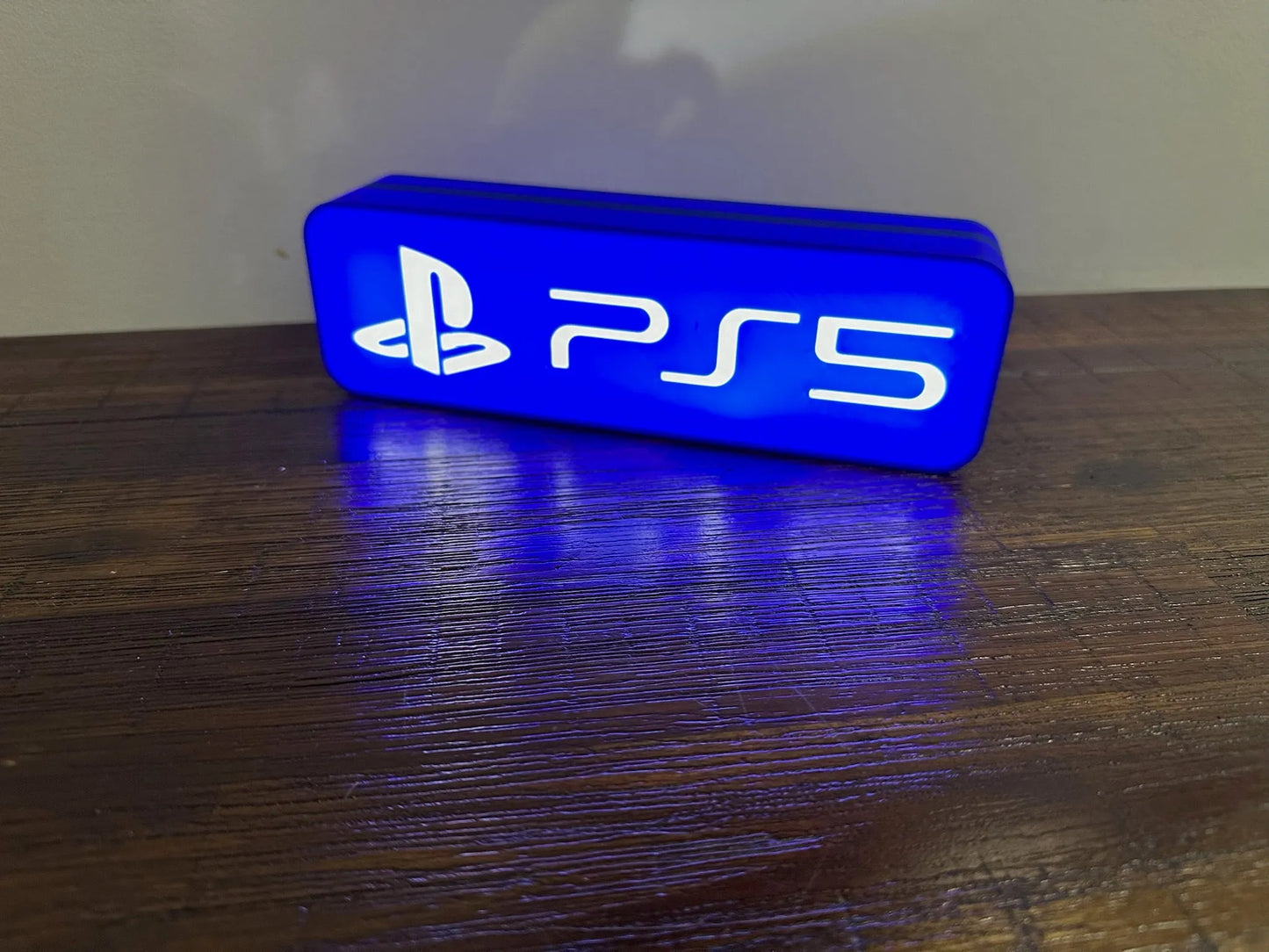 Playstation PS5 - Blue & White Mini Light Up Sign / Night Light - USB Powered - Michael's 3D World