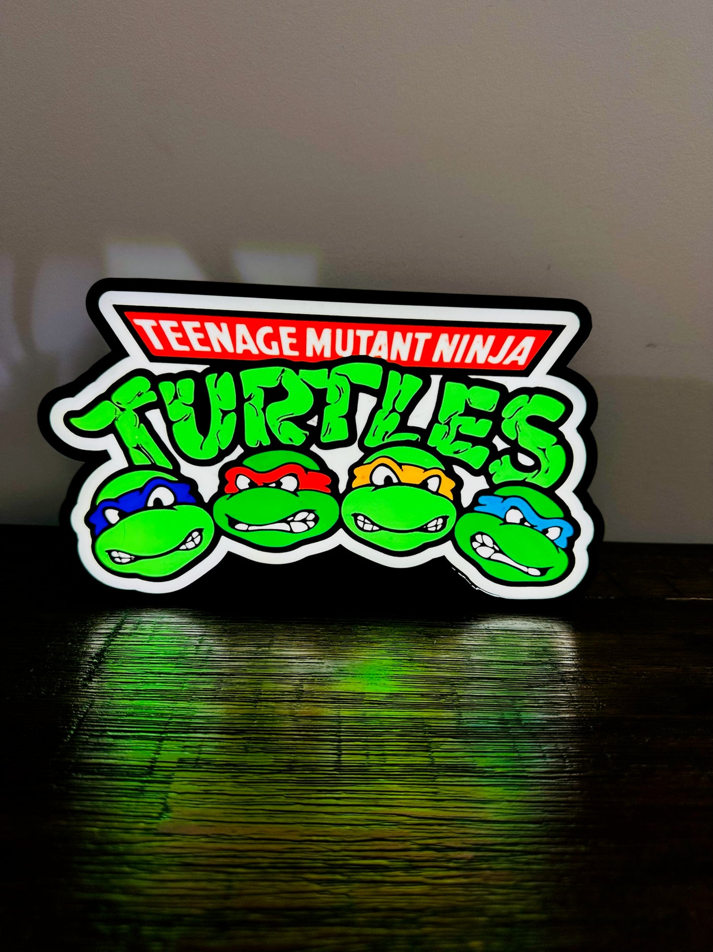 TMNT - Teenage Mutant Ninja Turtles - With Faces - Night Light / Light Box / Light Up Wall Art