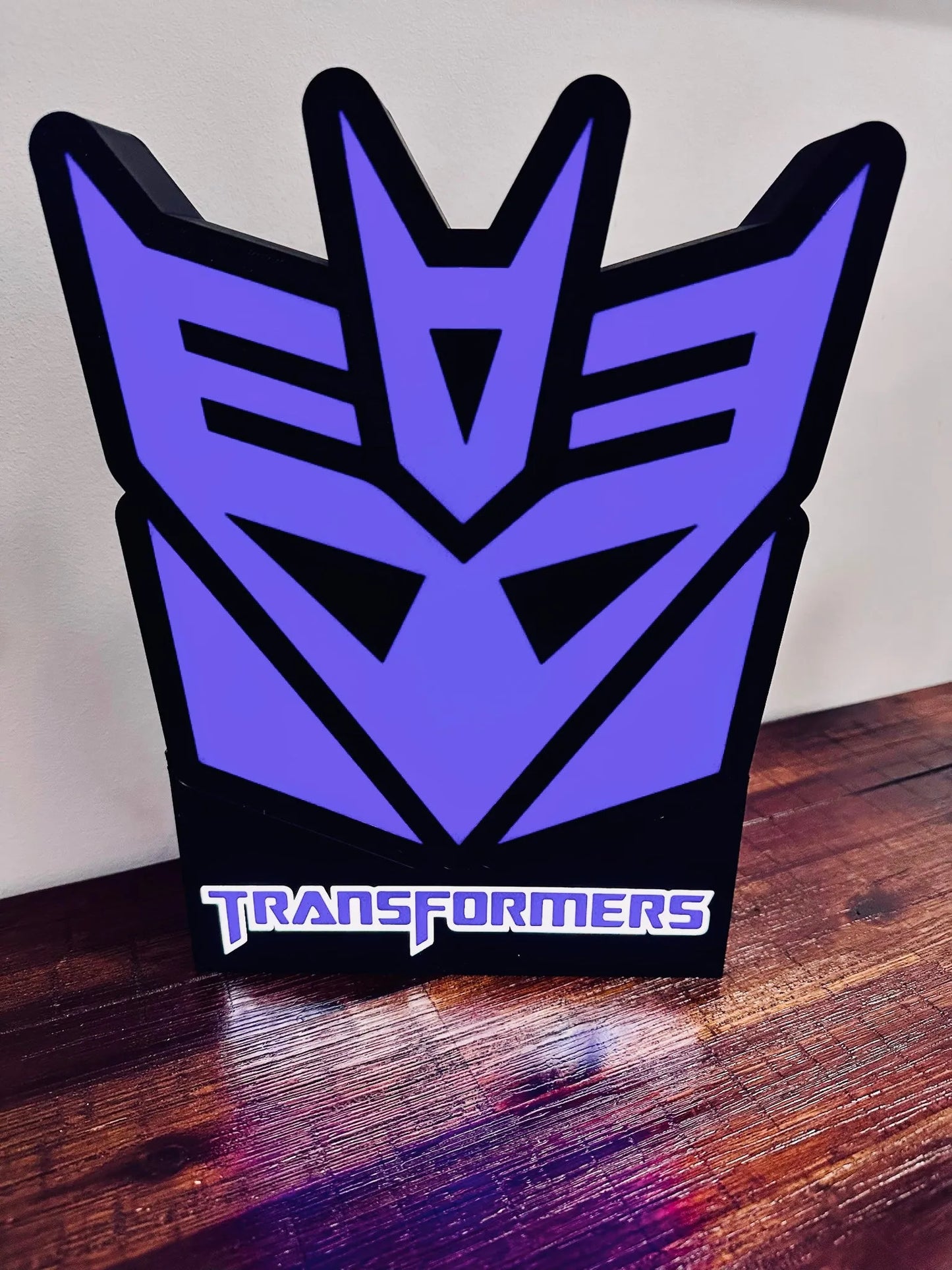 Transformers: Logotipos de Decepticon y Autobots: ¡Letreros iluminados!