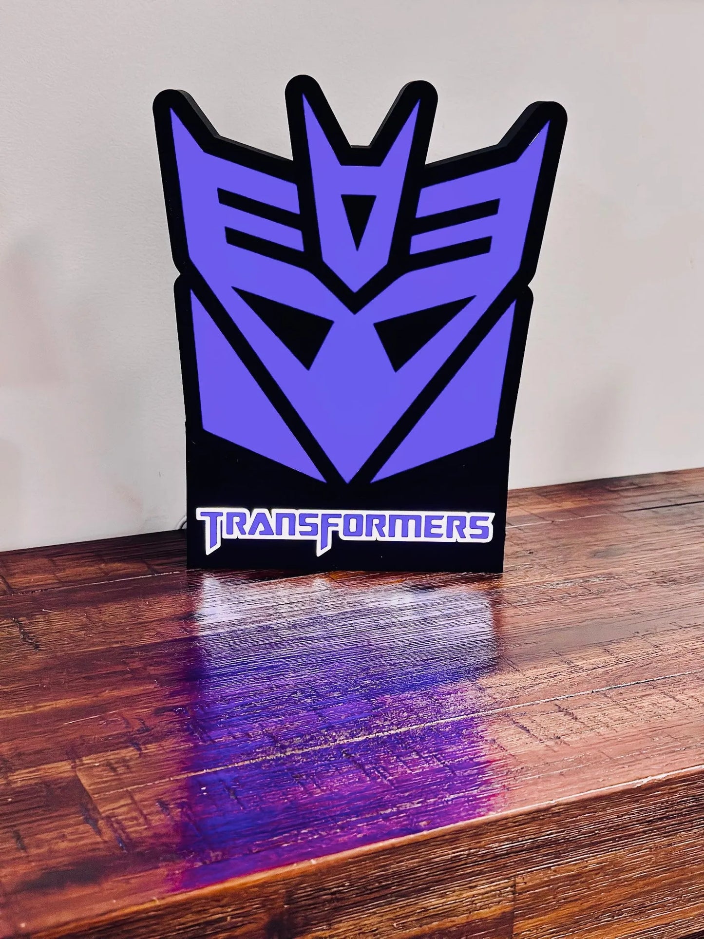 Transformers: Logotipos de Decepticon y Autobots: ¡Letreros iluminados!