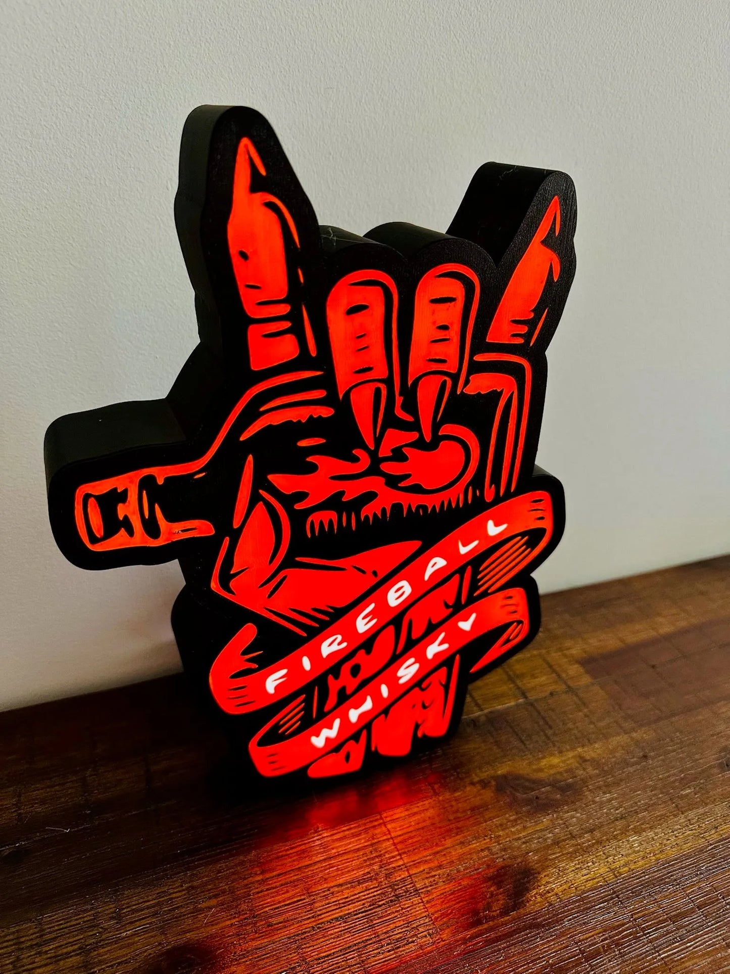 Fireball Whiskey! Light Up Sign - USB Powered - Michael's 3D World