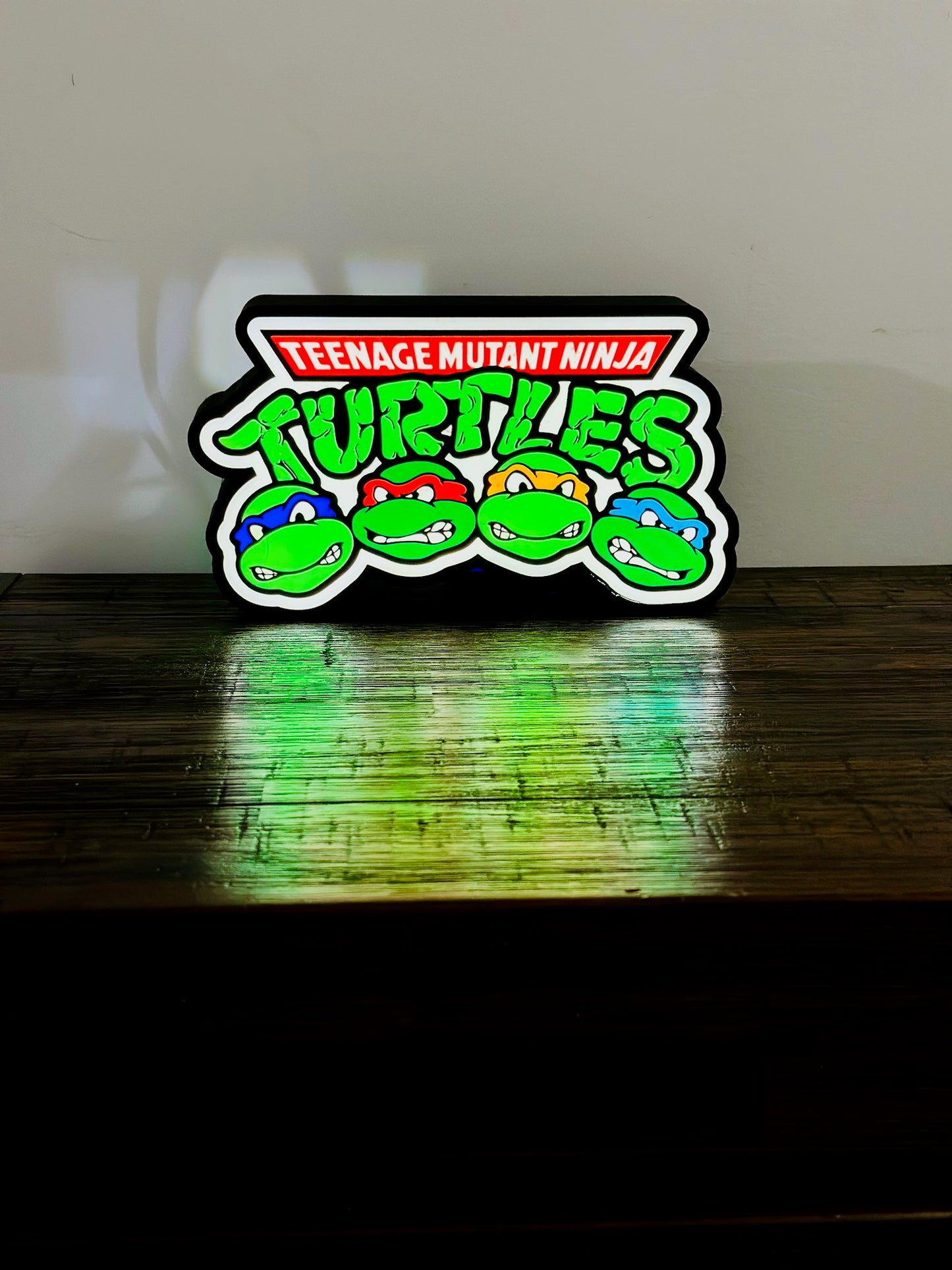 TMNT - Teenage Mutant Ninja Turtles - With Faces - Night Light / Light Box / Light Up Wall Art