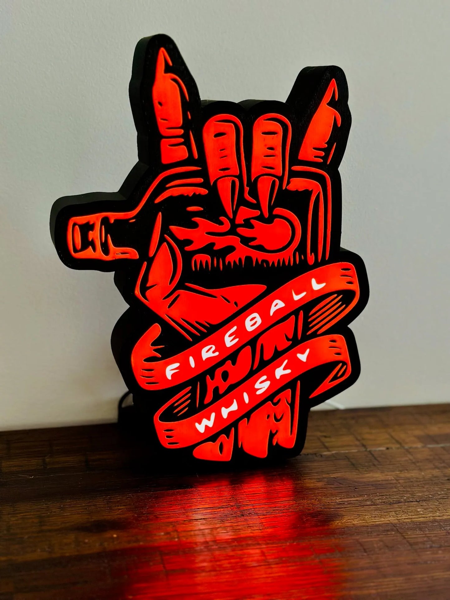 Fireball Whiskey! Light Up Sign - USB Powered - Michael's 3D World