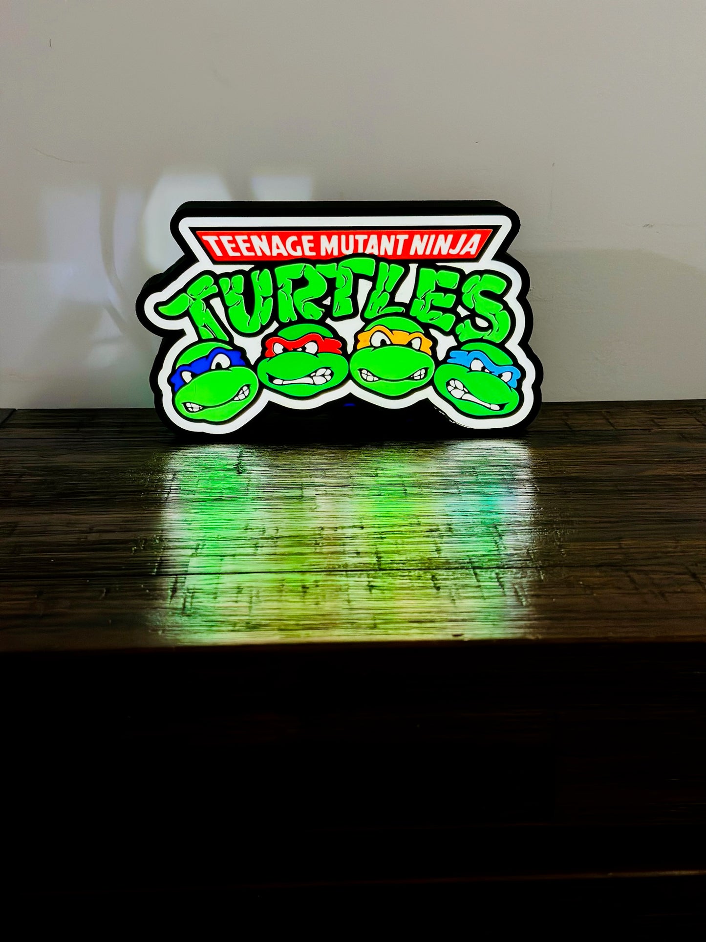 TMNT - Teenage Mutant Ninja Turtles - With Faces - Night Light / Light Box / Light Up Wall Art