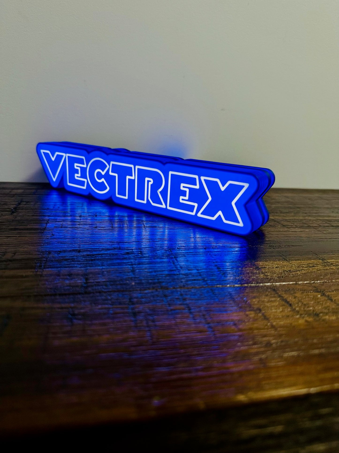 Vectrex Light Up Logo/Sign - USB Powered - Vibrant Blue Glow!