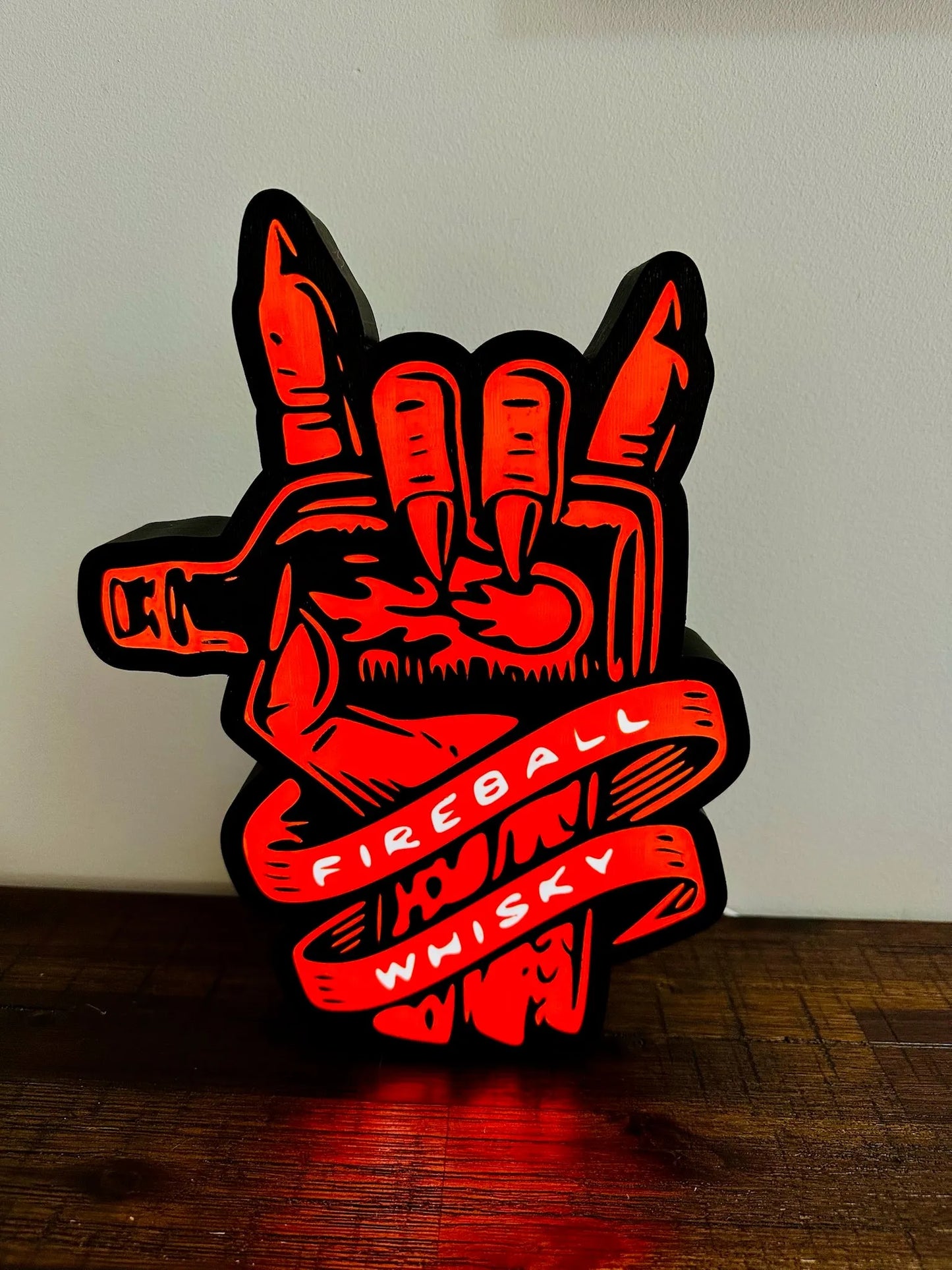 Fireball Whiskey! Light Up Sign - USB Powered - Michael's 3D World