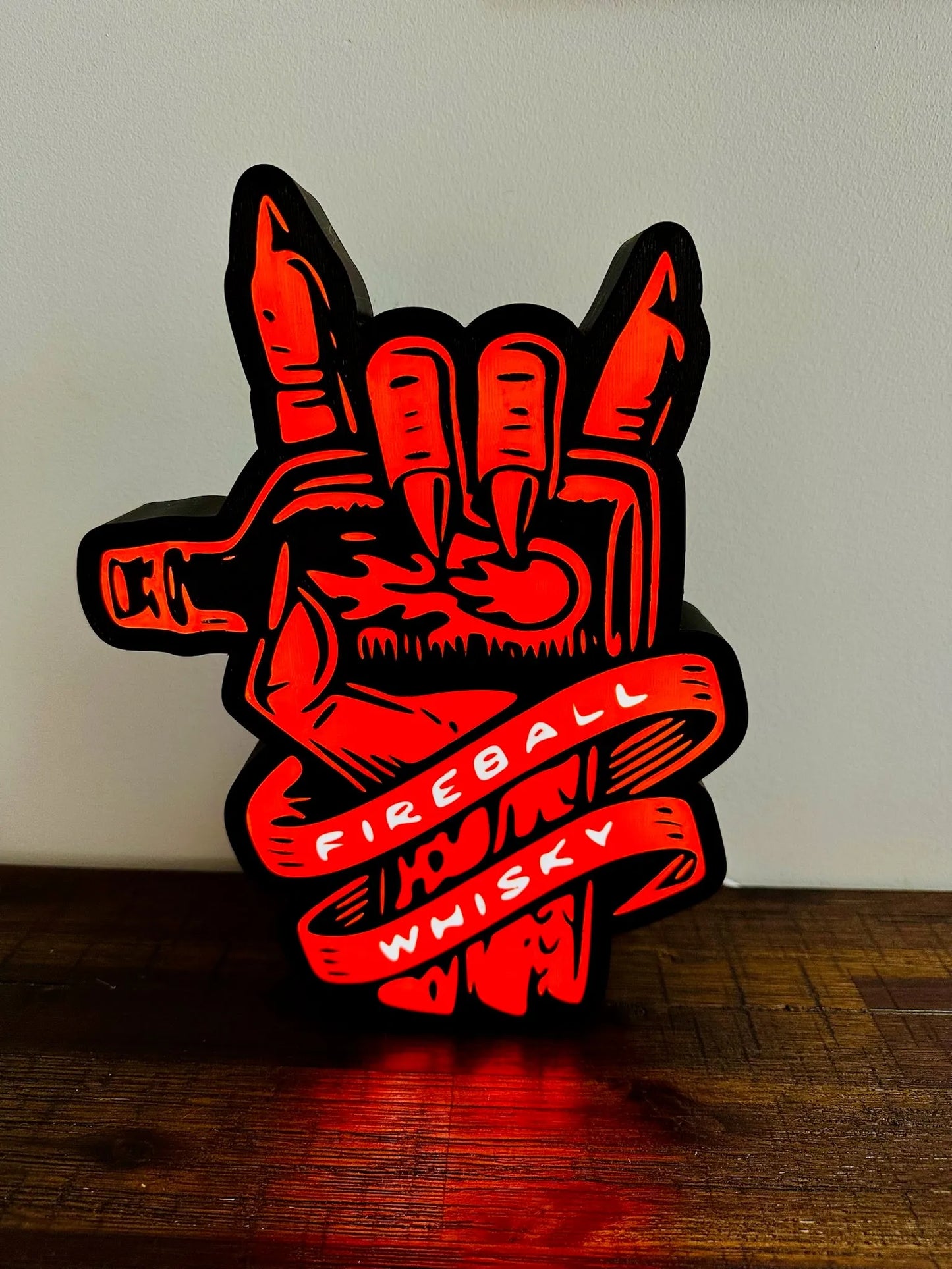 Fireball Whiskey! Light Up Sign - USB Powered - Michael's 3D World