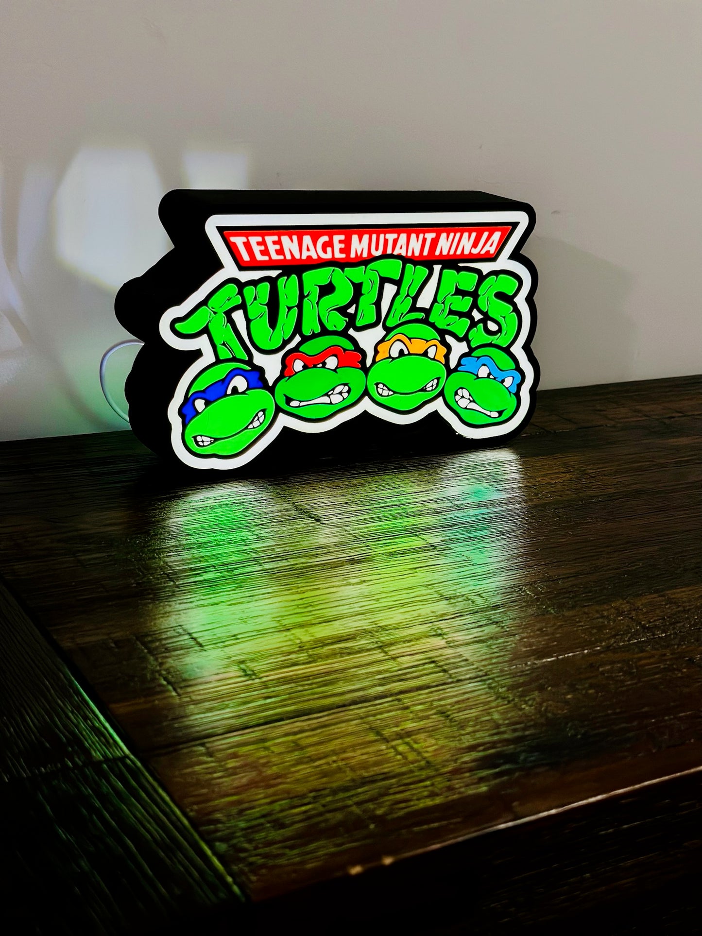 TMNT - Teenage Mutant Ninja Turtles - With Faces - Night Light / Light Box / Light Up Wall Art