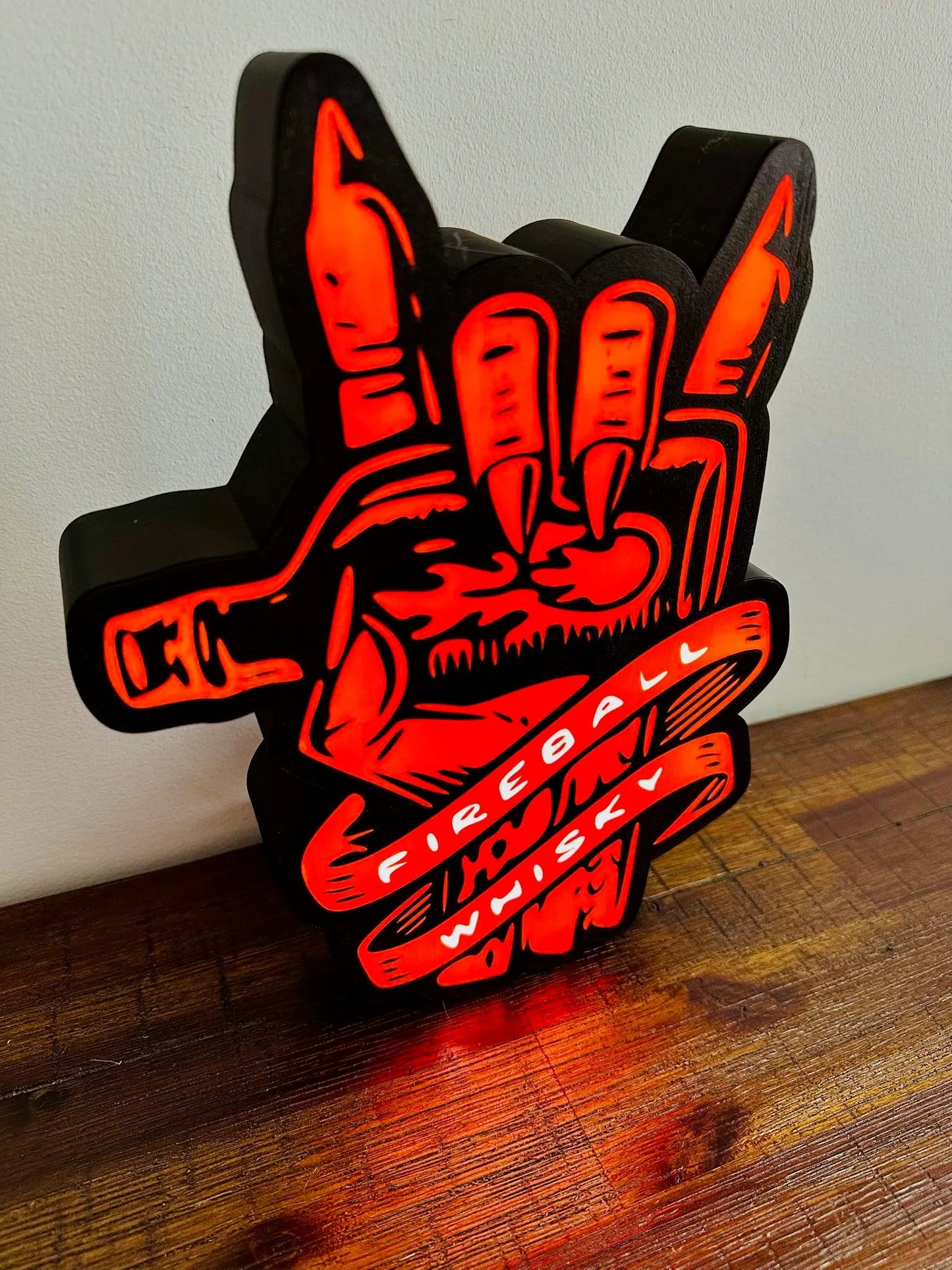 Fireball Whiskey! Light Up Sign - USB Powered - Michael's 3D World