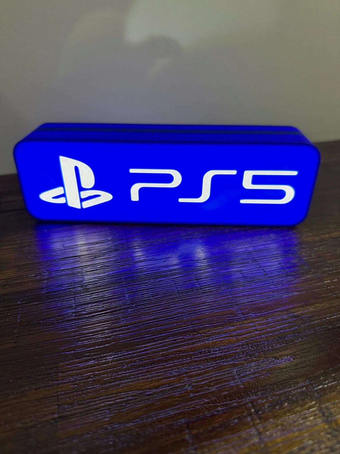 Playstation PS5 - Blue & White Mini Light Up Sign / Night Light - USB Powered - Michael's 3D World