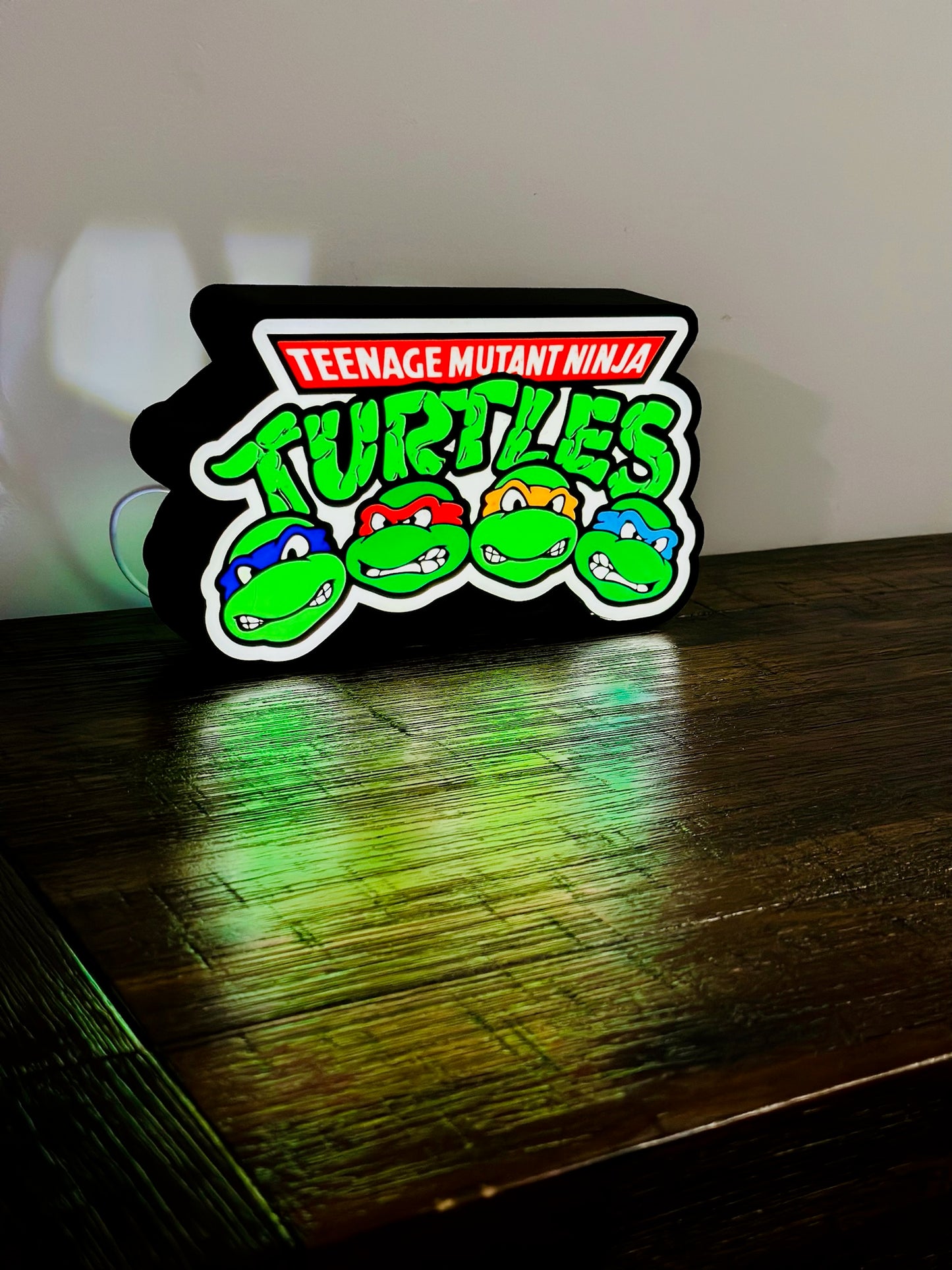 TMNT - Teenage Mutant Ninja Turtles - With Faces - Night Light / Light Box / Light Up Wall Art