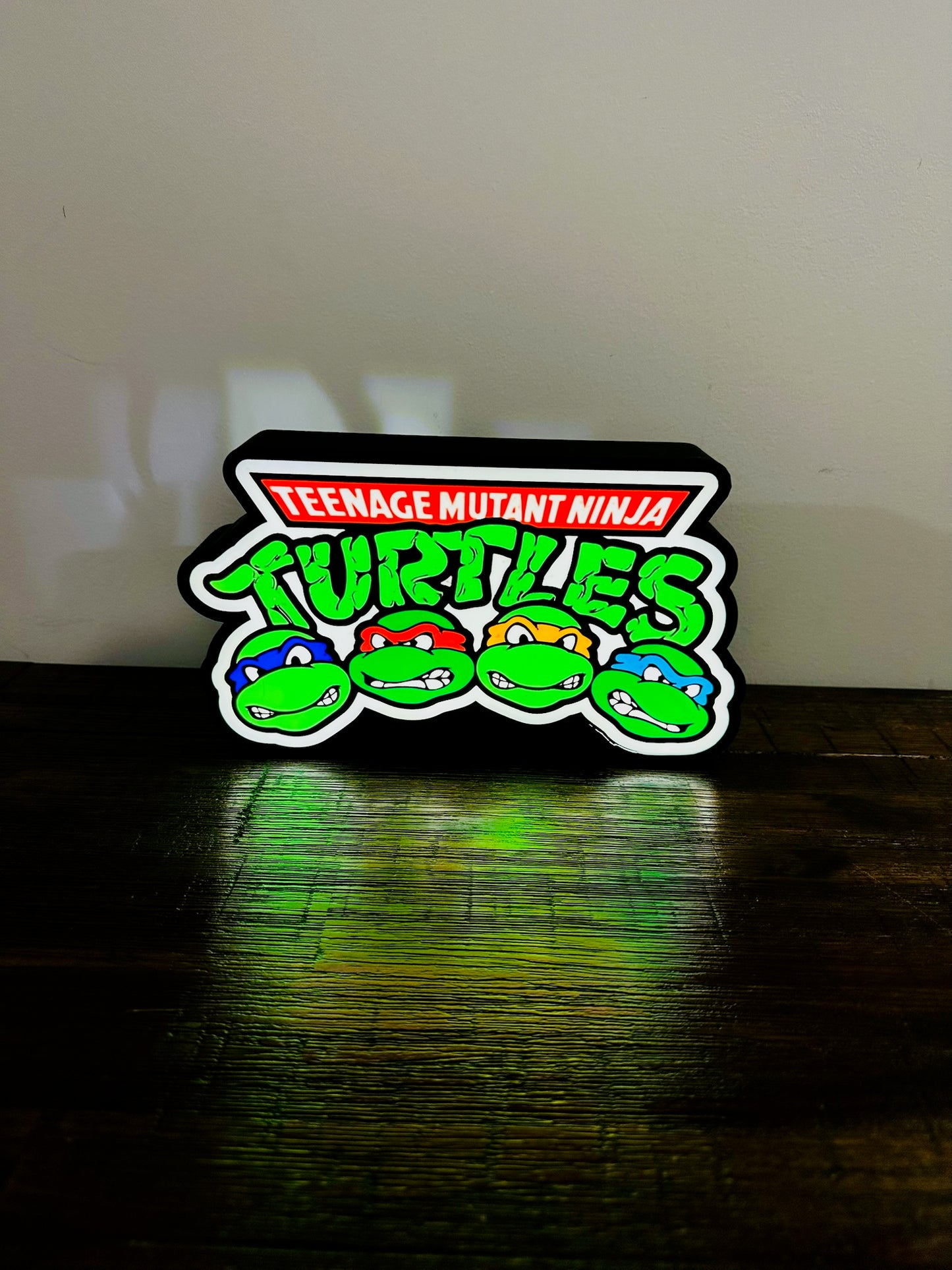 TMNT - Teenage Mutant Ninja Turtles - With Faces - Night Light / Light Box / Light Up Wall Art