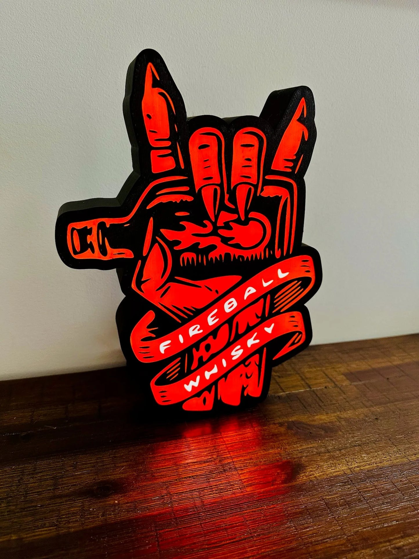 Fireball Whiskey! Light Up Sign - USB Powered - Michael's 3D World