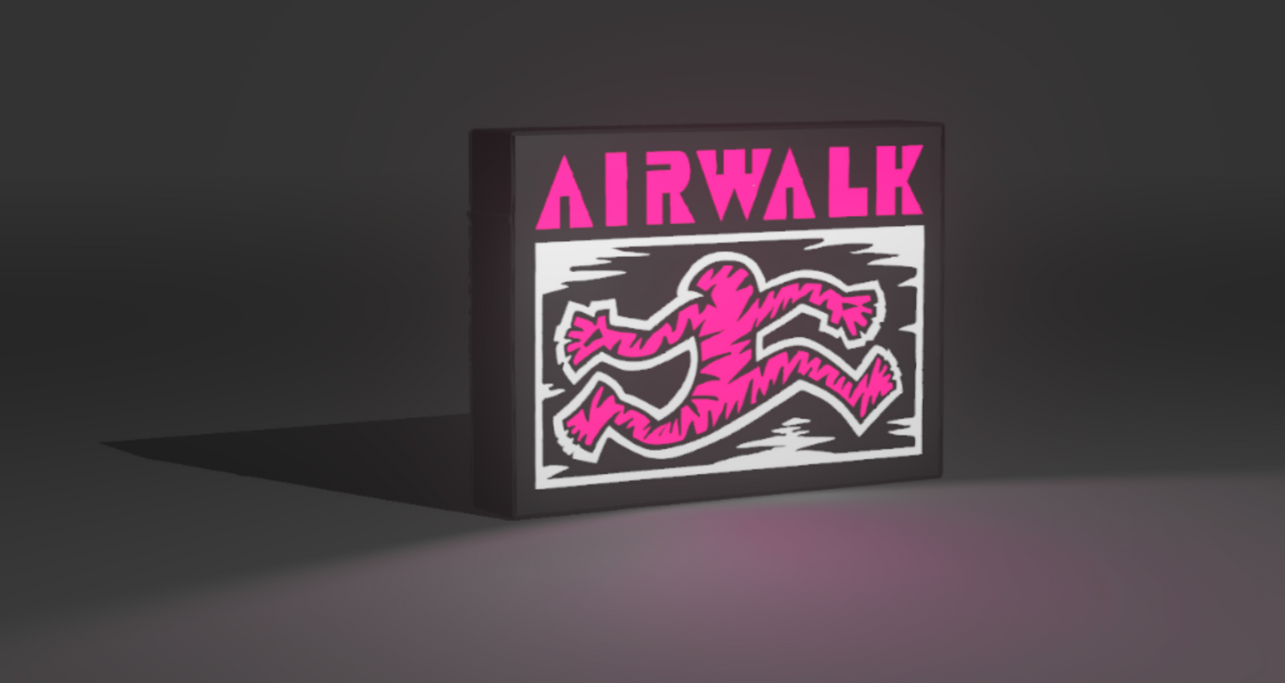 AirWalk Purple Guy - Light Up Artwork / Wall Art / Sign