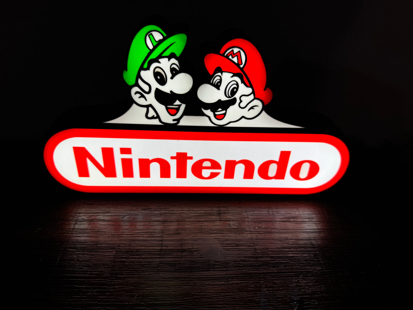 Mario & Luigi Nintendo Logo LED Display - The Ultimate Gaming Duo! 🍄