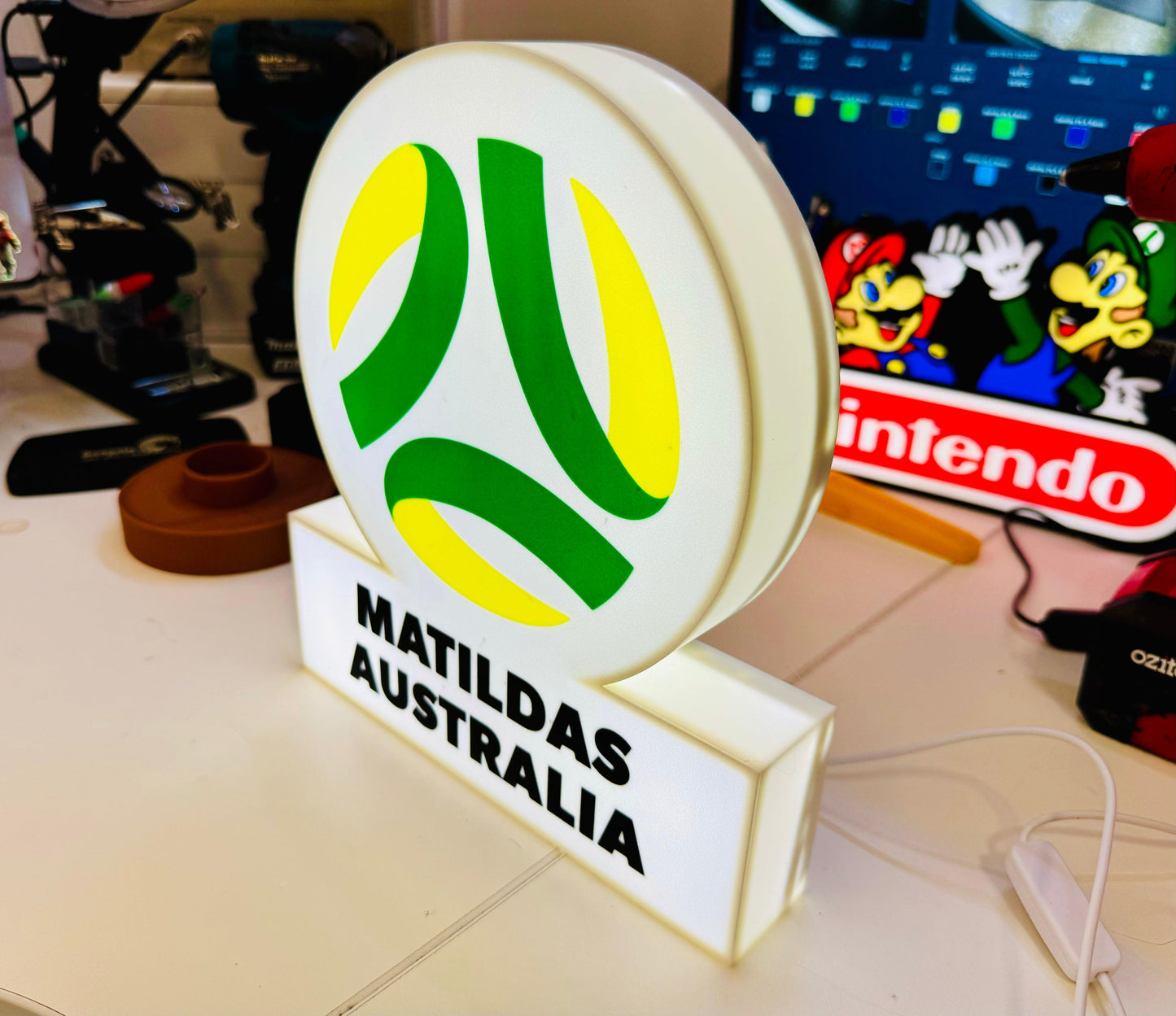 Matildas Australia Team Logo Light Up Sign - Michael's 3D World