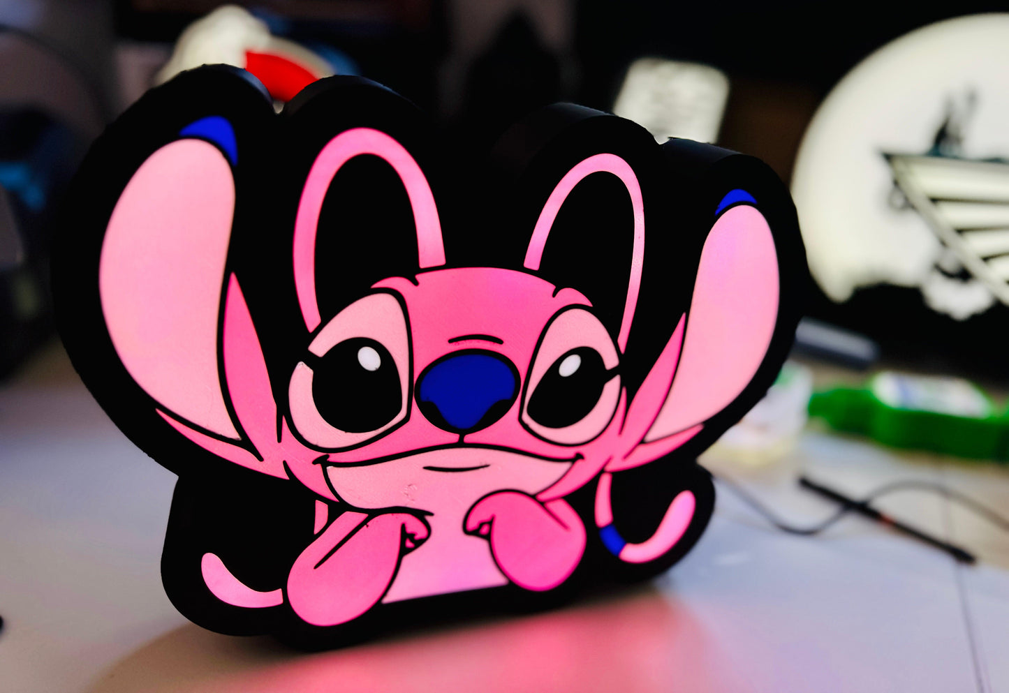 Light up Angel (to go with Stitch)! USB Powered, bright night light sign! - Michael's 3D World