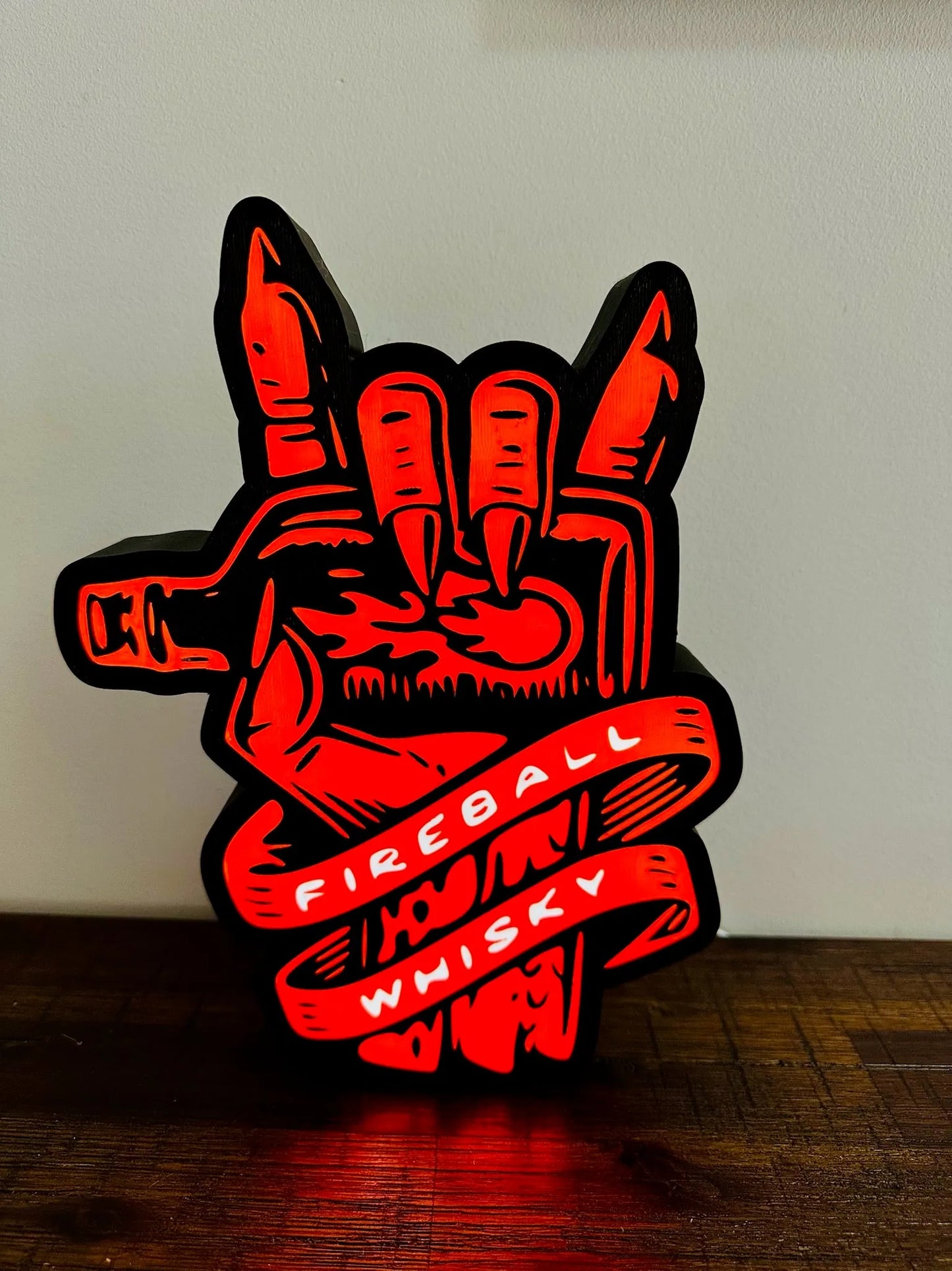 Fireball Whiskey! Light Up Sign - USB Powered - Michael's 3D World