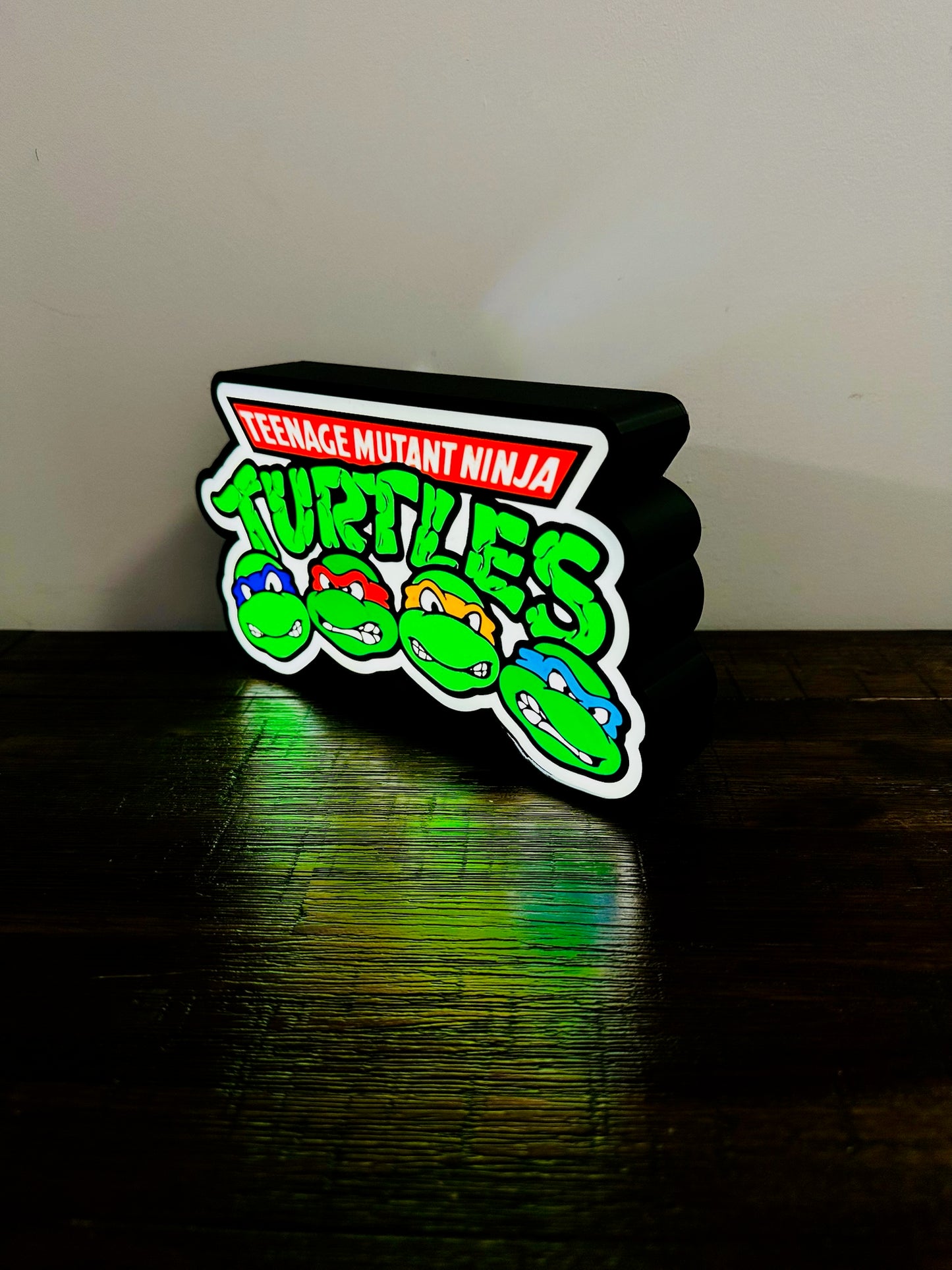 TMNT - Teenage Mutant Ninja Turtles - With Faces - Night Light / Light Box / Light Up Wall Art