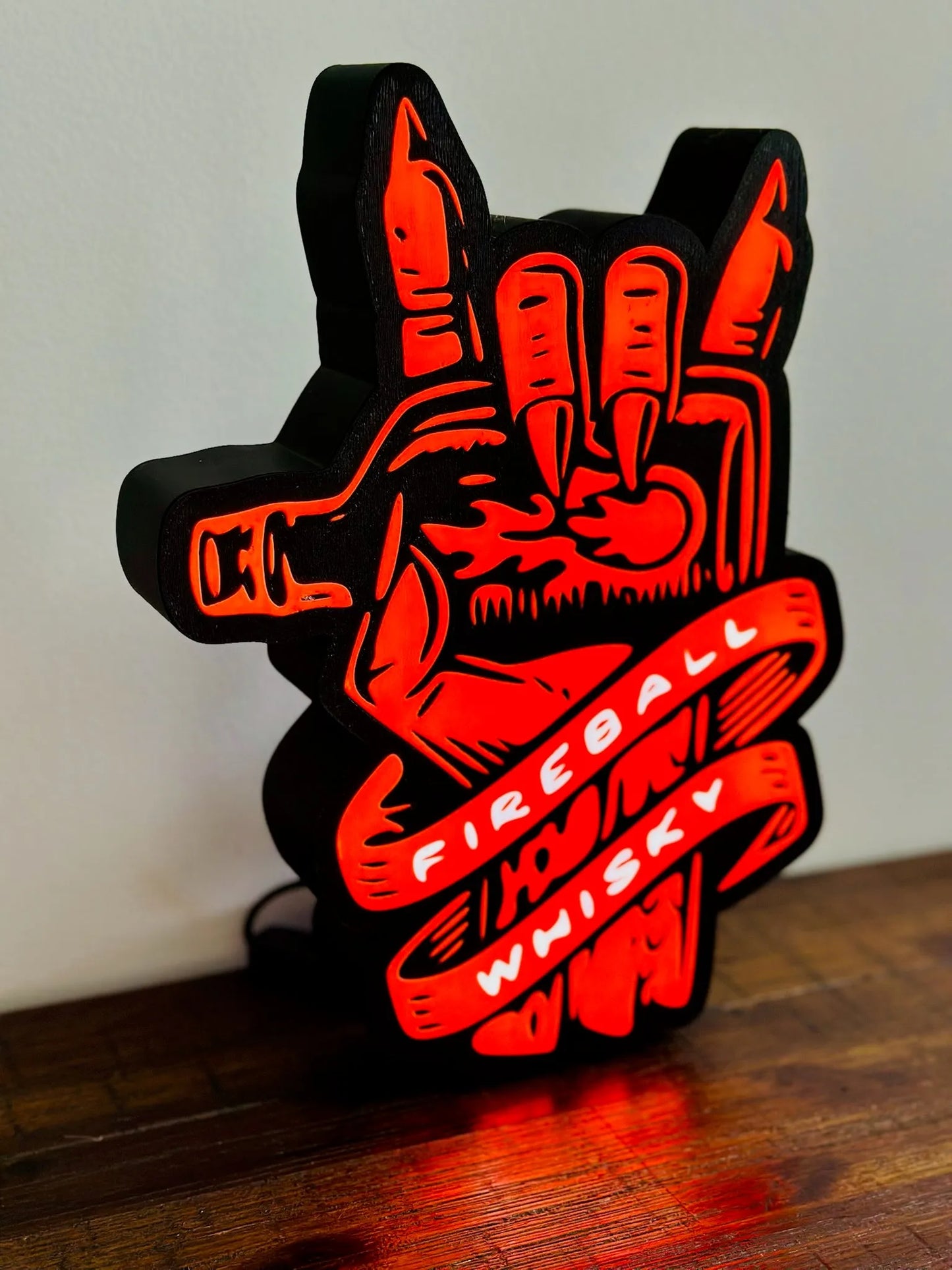 Fireball Whiskey! Light Up Sign - USB Powered - Michael's 3D World