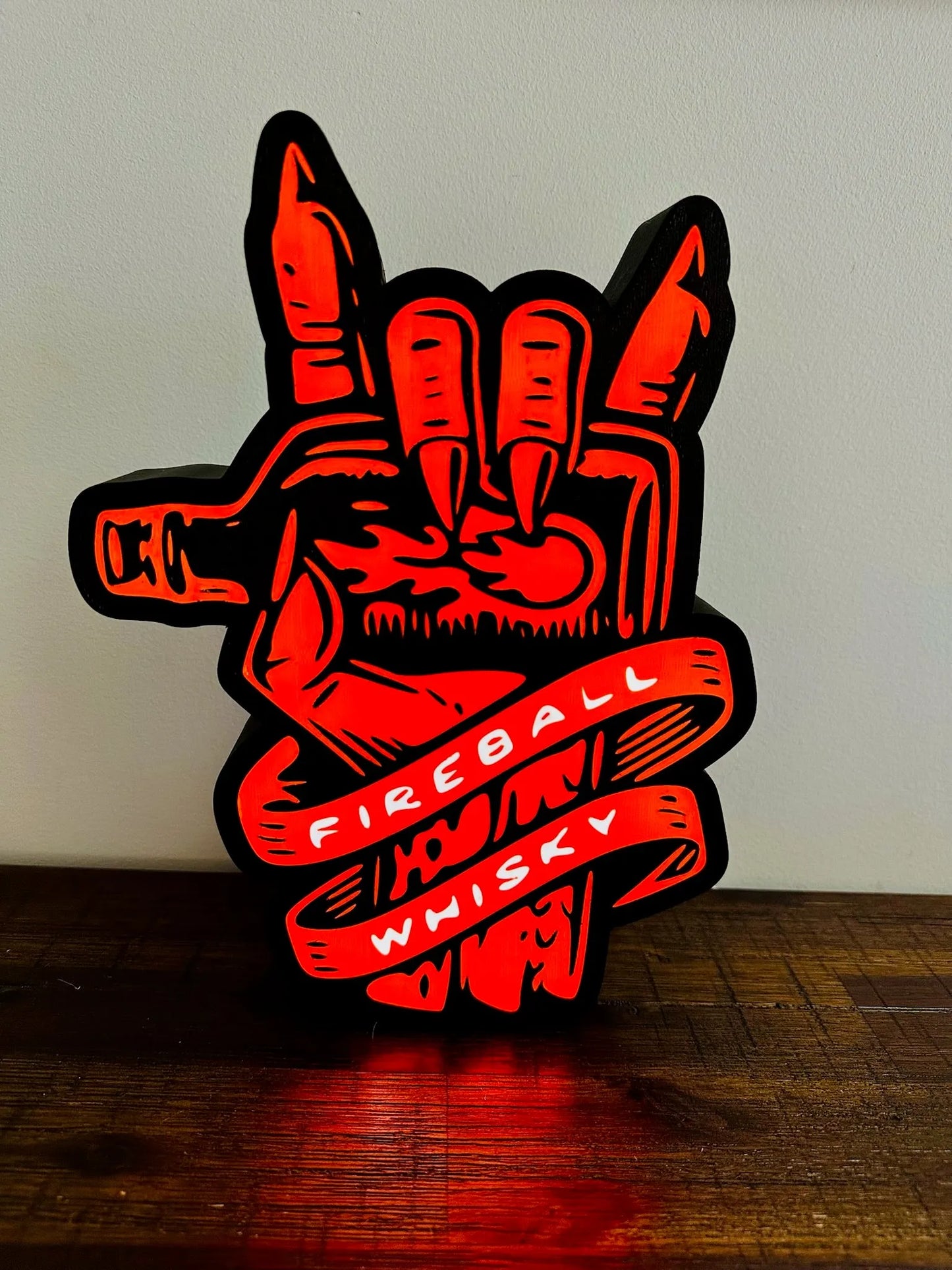 Fireball Whiskey! Light Up Sign - USB Powered - Michael's 3D World