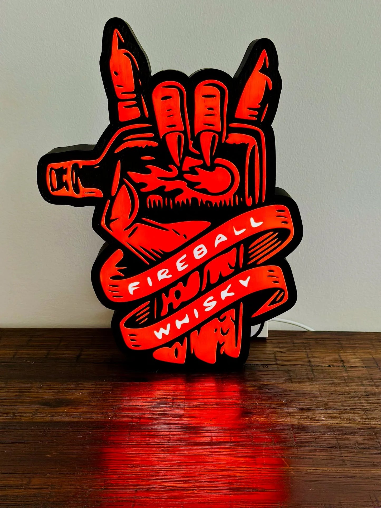Fireball Whiskey! Light Up Sign - USB Powered - Michael's 3D World