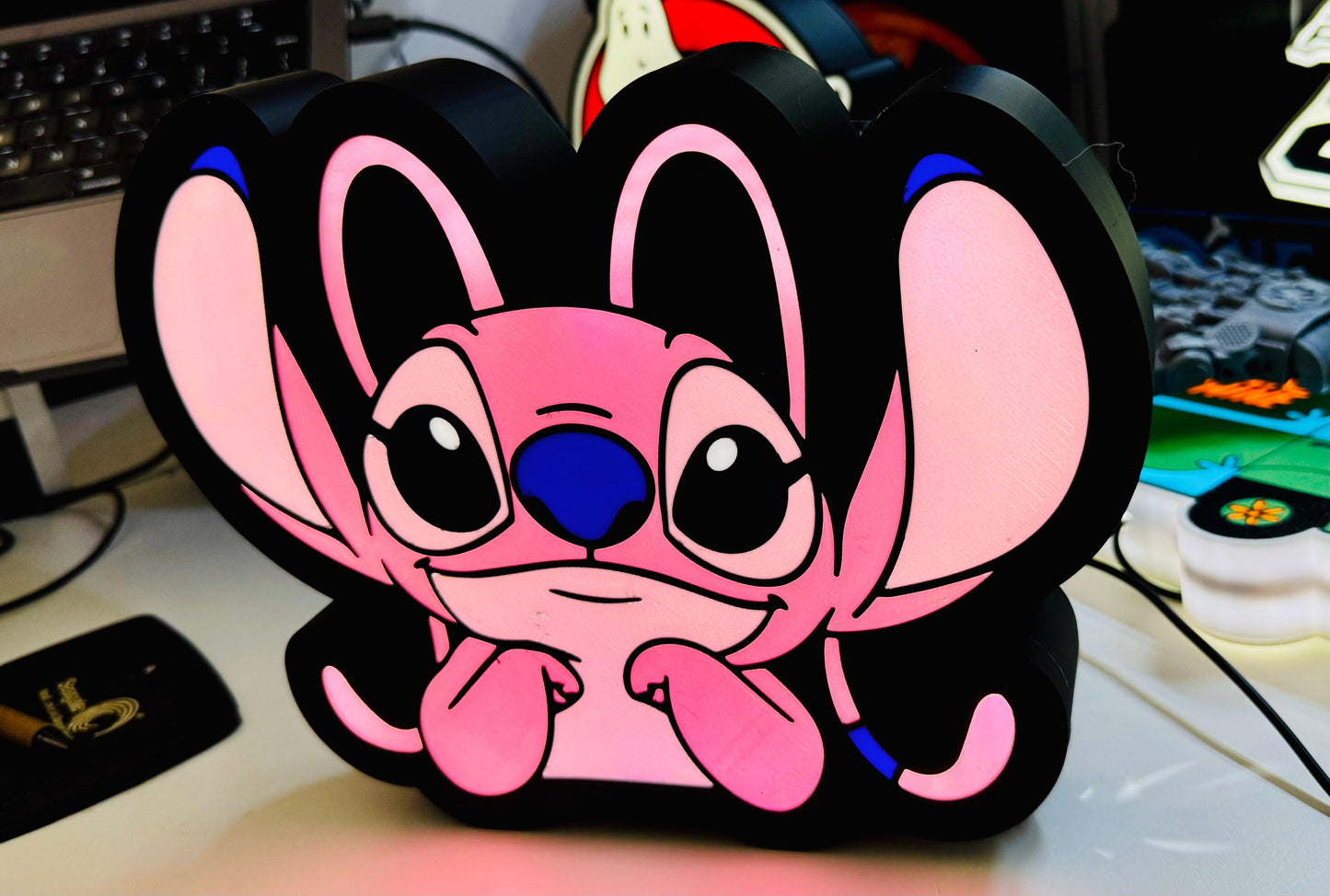 Light up Angel (to go with Stitch)! USB Powered, bright night light sign! - Michael's 3D World