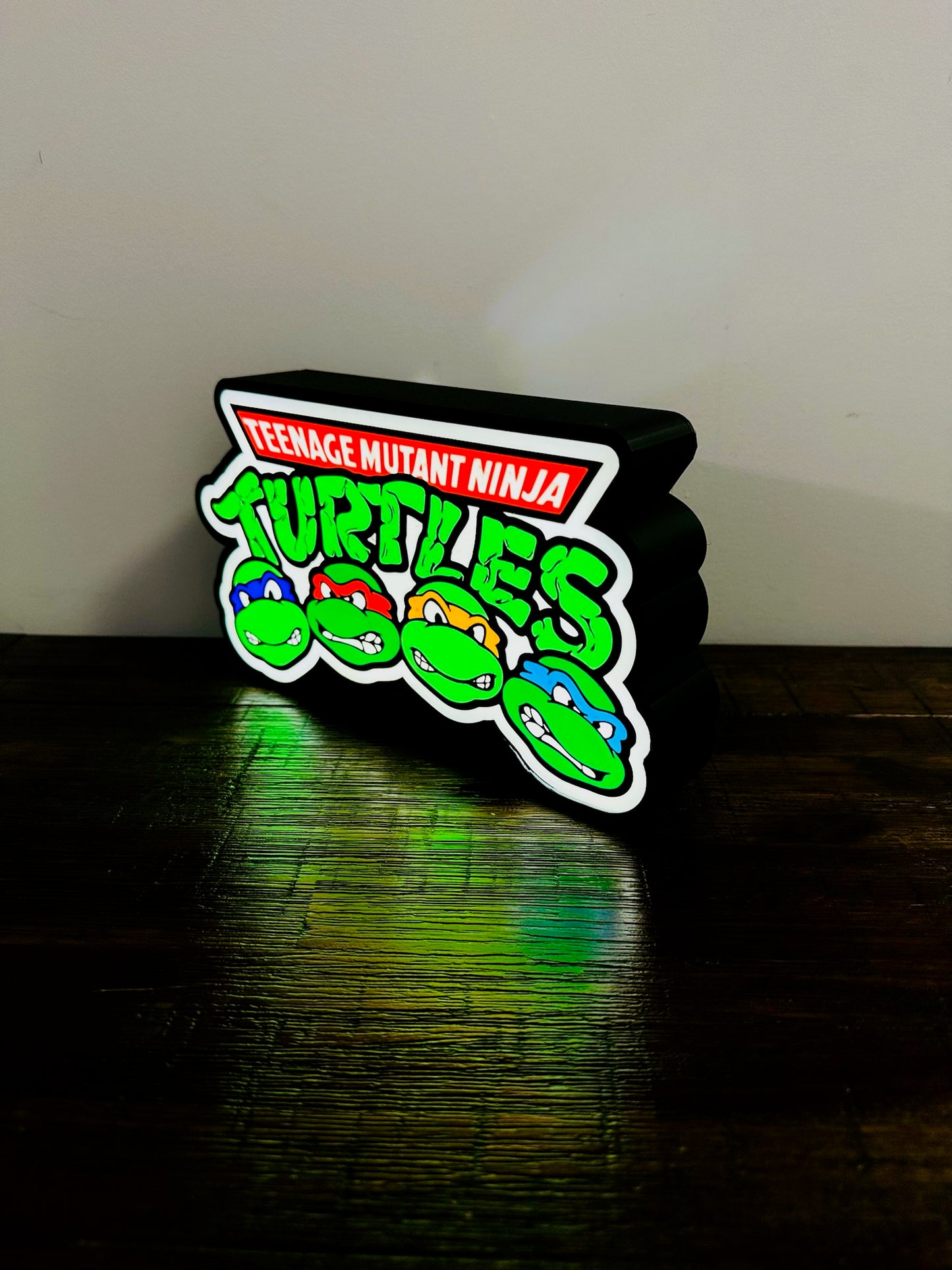 TMNT - Teenage Mutant Ninja Turtles - With Faces - Night Light / Light Box / Light Up Wall Art