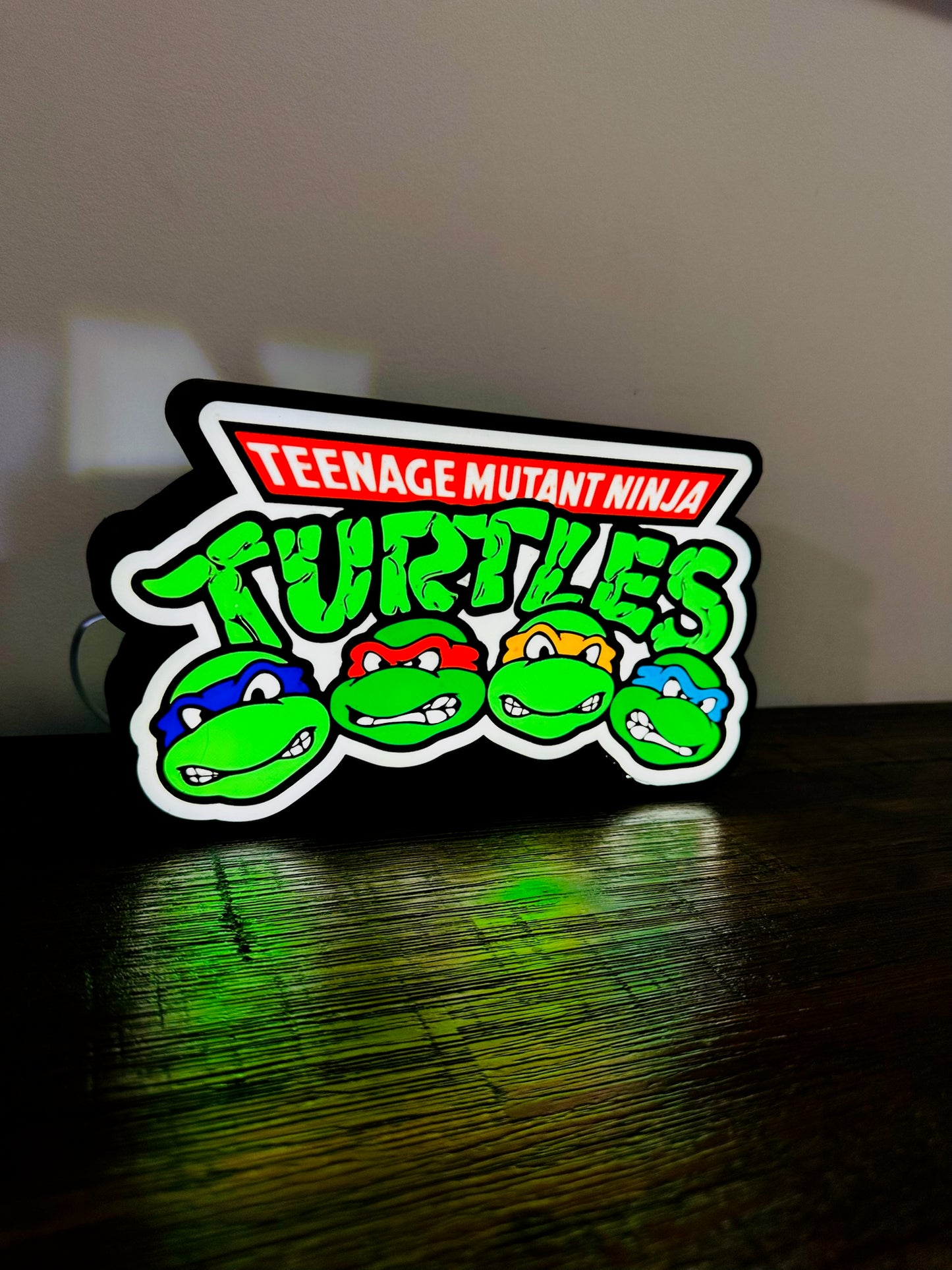 TMNT - Teenage Mutant Ninja Turtles - With Faces - Night Light / Light Box / Light Up Wall Art