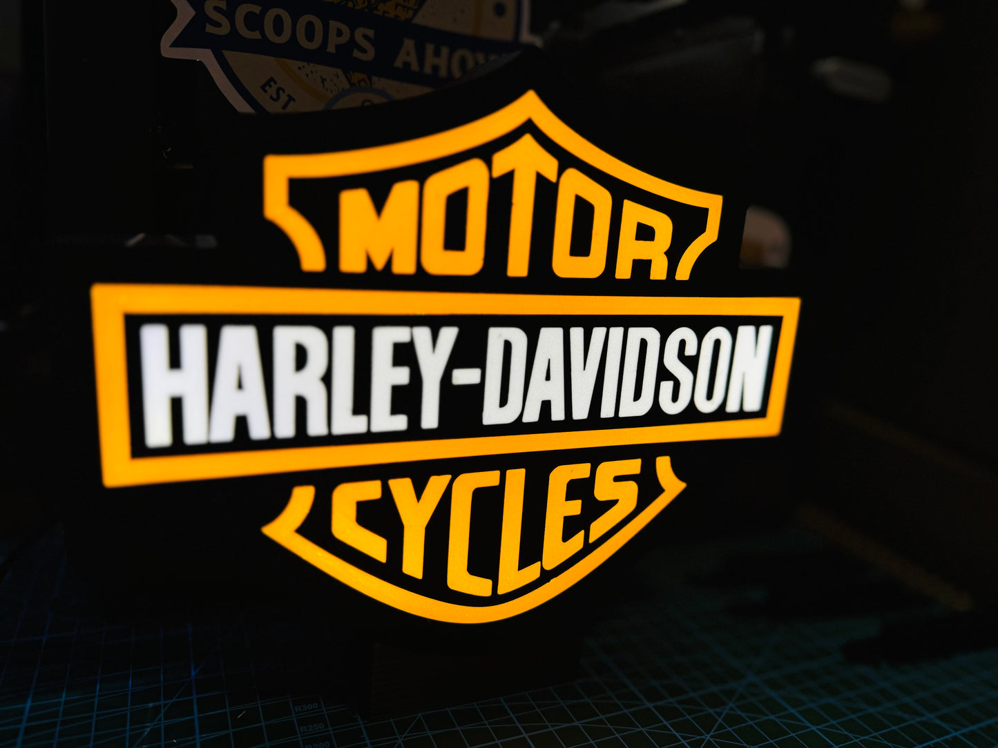 Harley-Davidson Motor Cycles Logo - Light up sign - USB Powered - Michael's 3D World