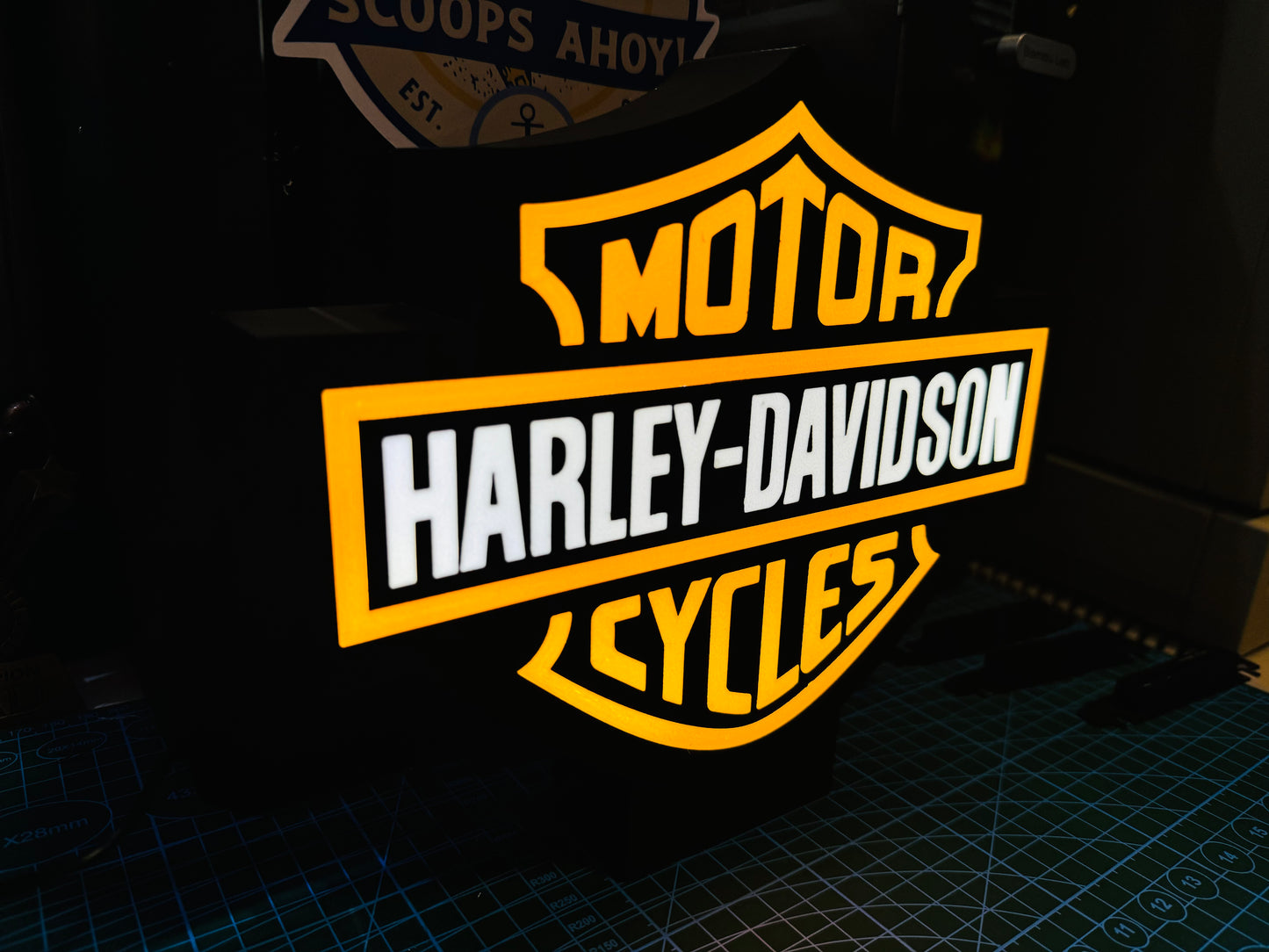 Harley-Davidson Motor Cycles Logo - Light up sign - USB Powered - Michael's 3D World