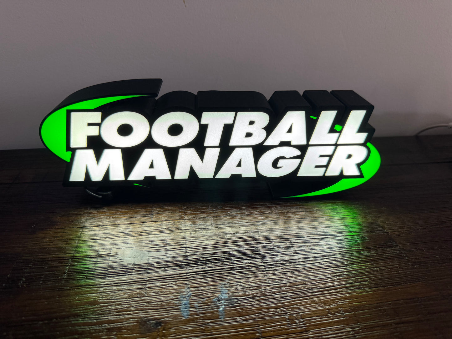Football Manager Game Logo - Light Up Artwork / Wall Art / Sign