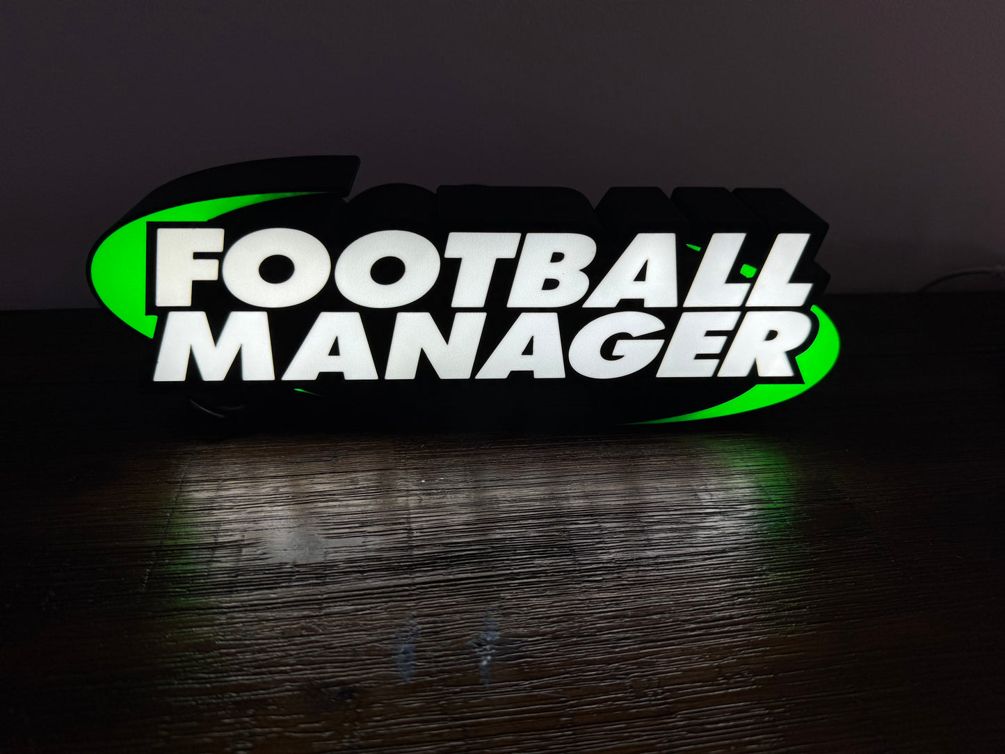 Football Manager Game Logo - Light Up Artwork / Wall Art / Sign