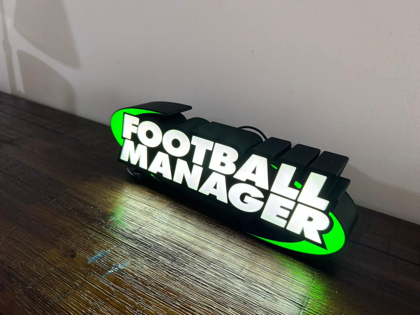 Football Manager Game Logo - Light Up Artwork / Wall Art / Sign