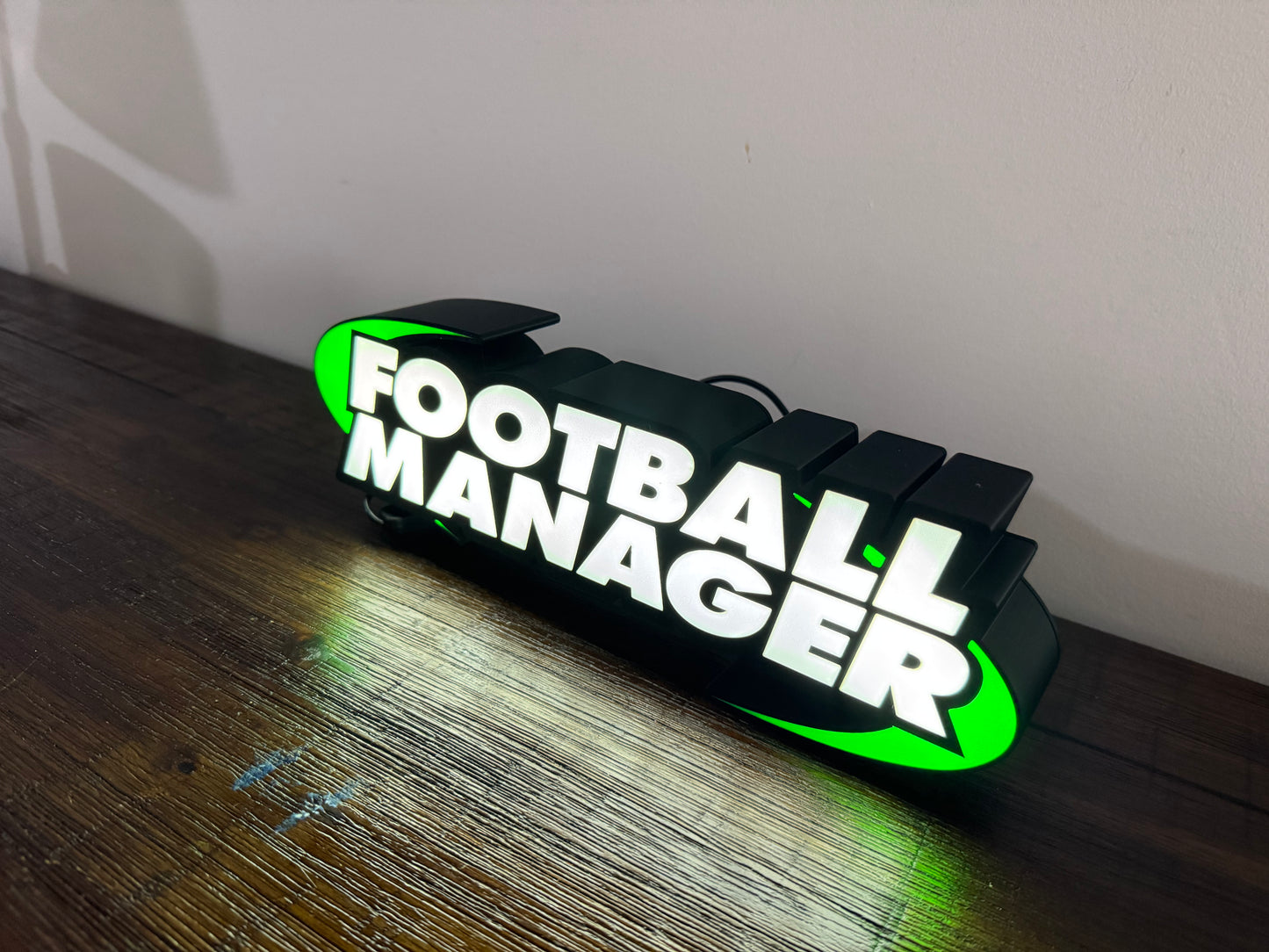 Football Manager Game Logo - Light Up Artwork / Wall Art / Sign