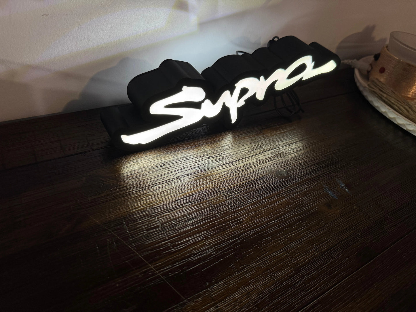 Toyota Supra Logo - Light Up Artwork / Wall Art / Sign