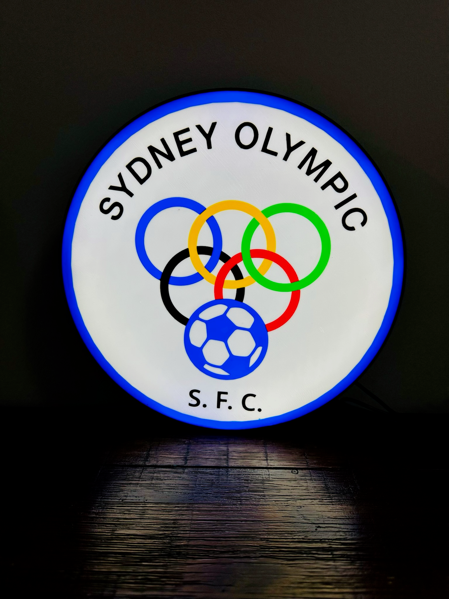 Sydney Olympic FC Light-Up Sign - The Perfect Gift for Football Fans!