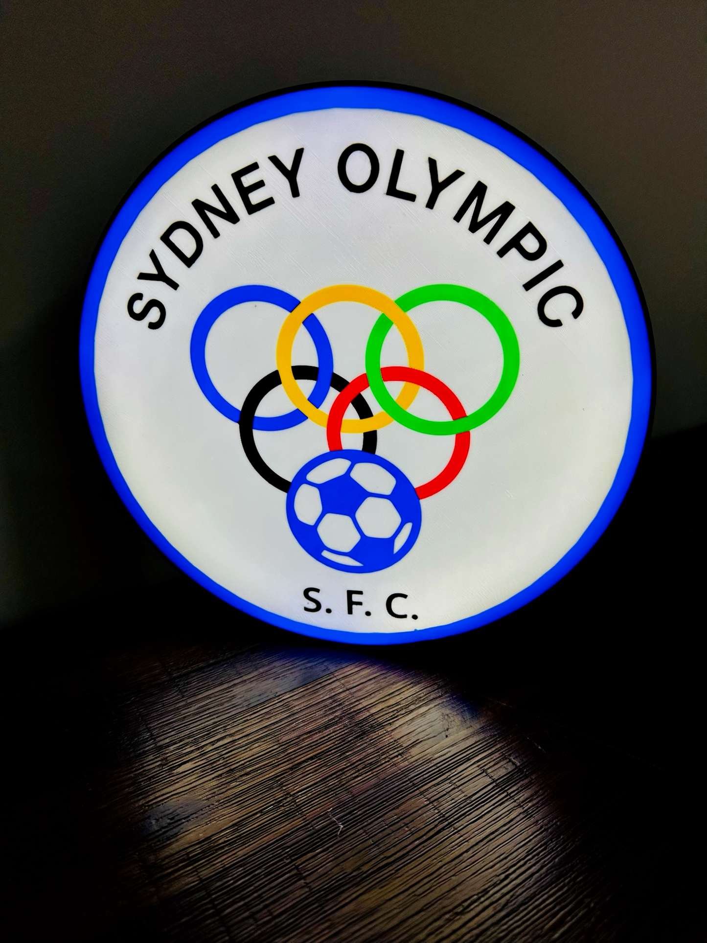 Sydney Olympic FC Light-Up Sign - The Perfect Gift for Football Fans!