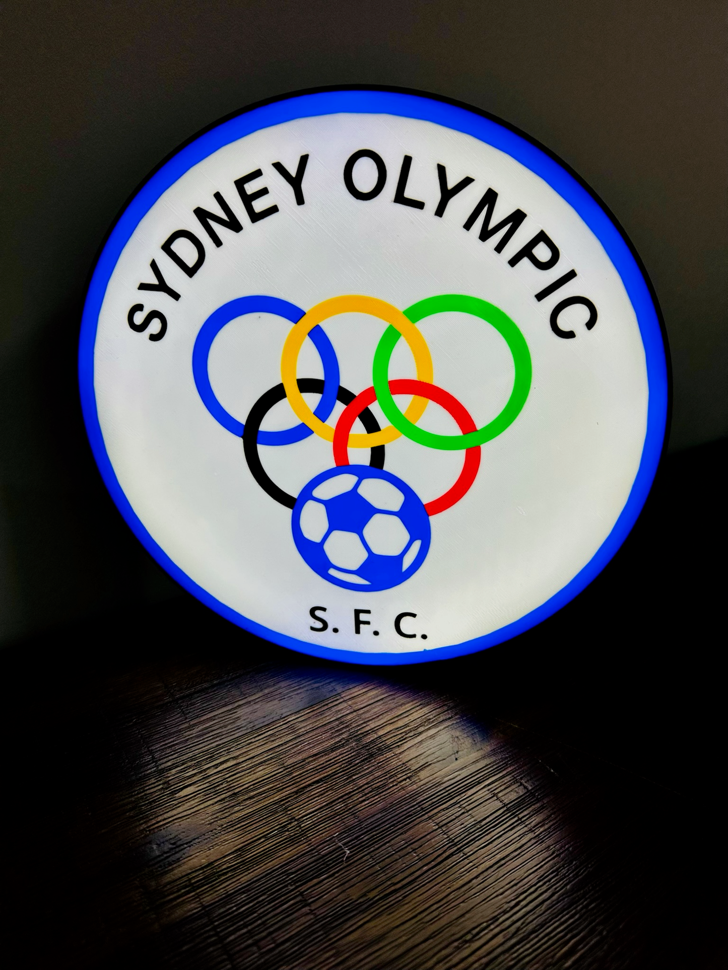 Sydney Olympic FC Light-Up Sign - The Perfect Gift for Football Fans!