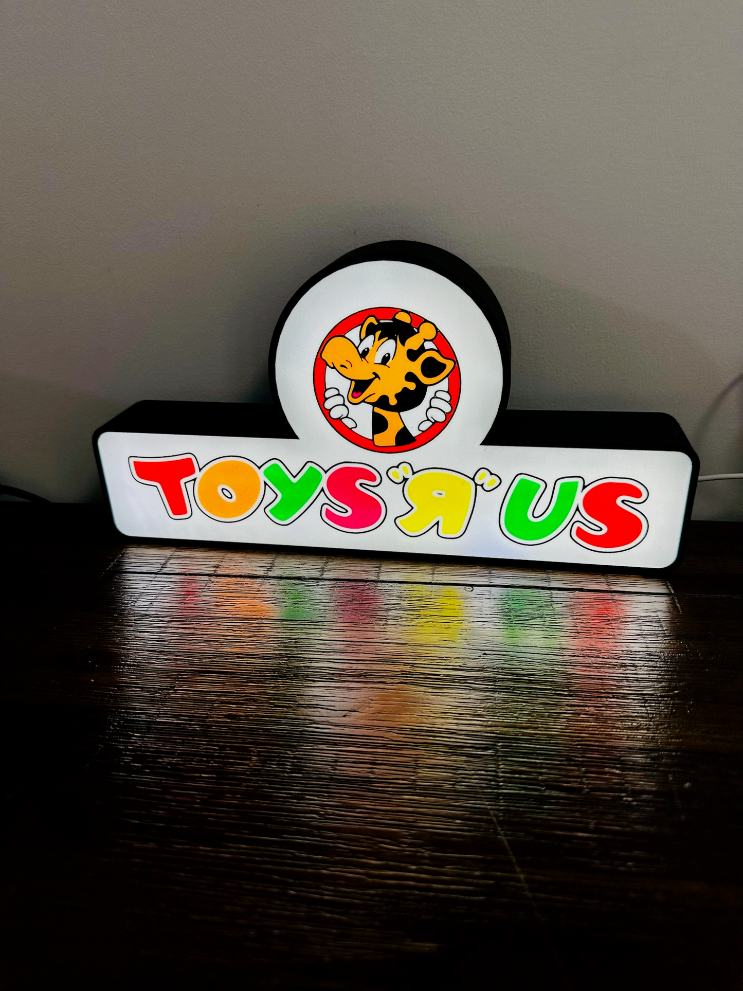 Toys R Us Vintage Shop Brand Logo - Light Up Logo/Wall Art