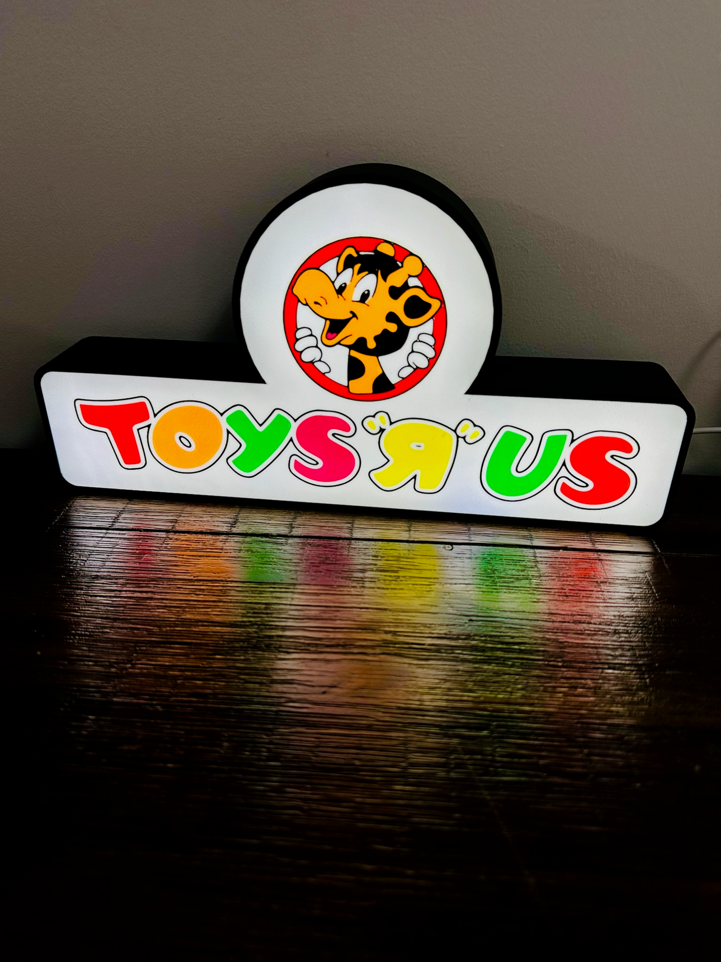 Toys R Us Vintage Shop Brand Logo - Light Up Logo/Wall Art