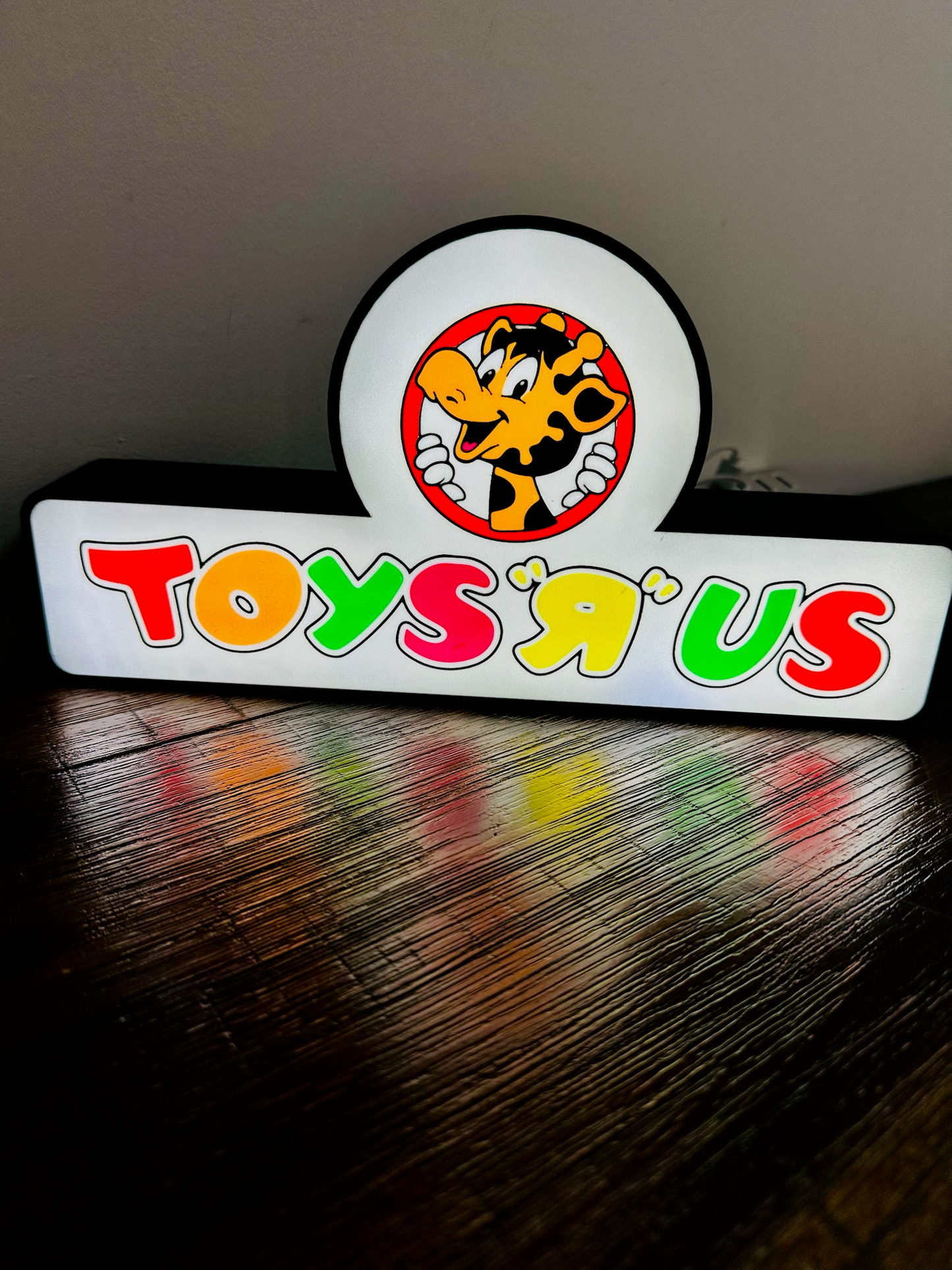 Toys R Us Vintage Shop Brand Logo - Light Up Logo/Wall Art