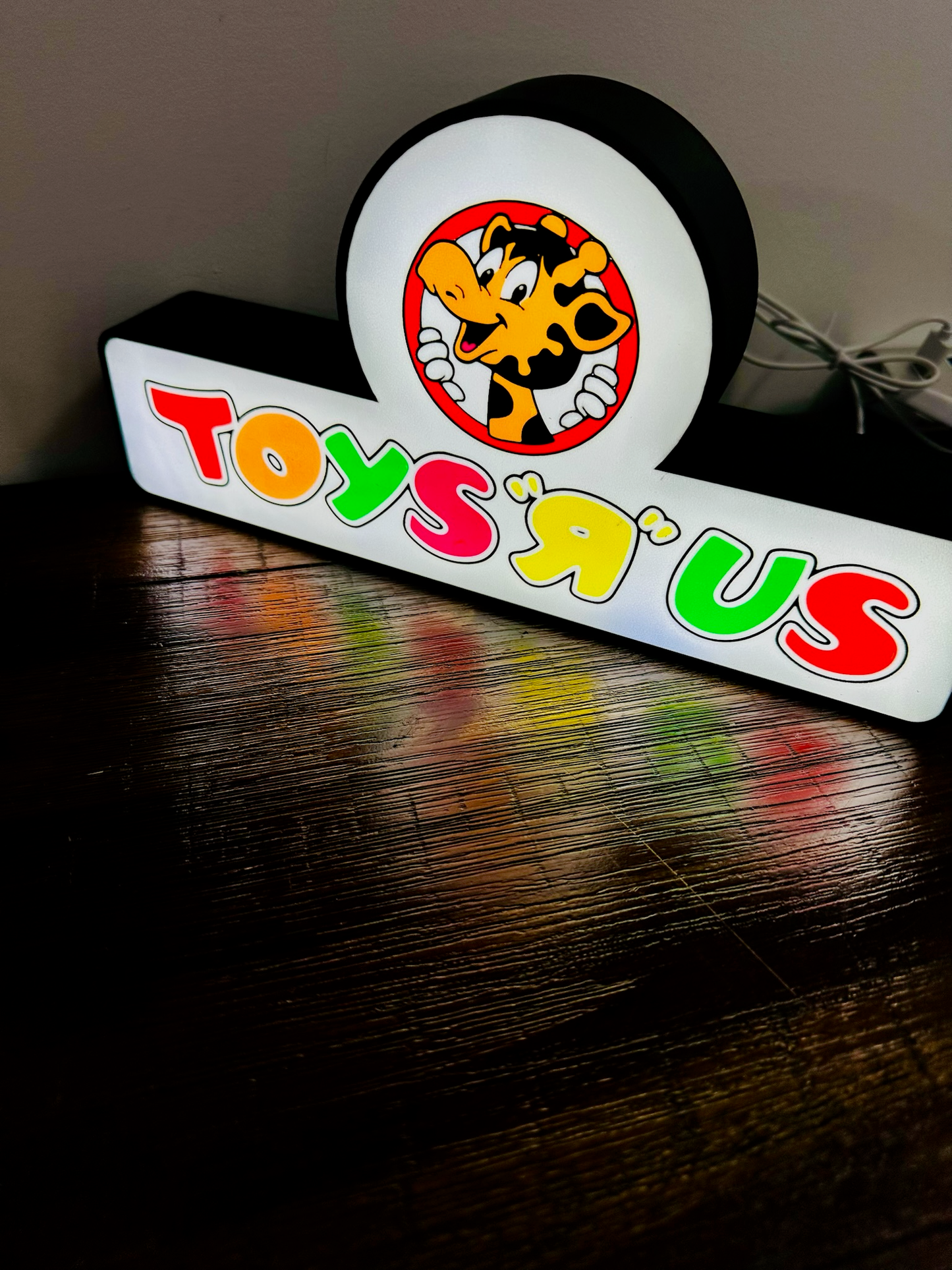 Toys R Us Vintage Shop Brand Logo - Light Up Logo/Wall Art