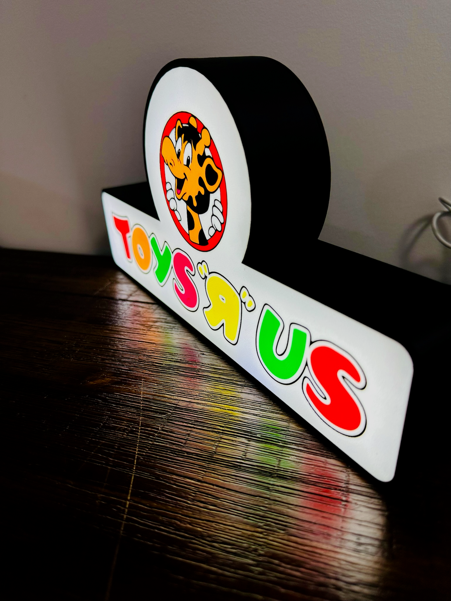 Toys R Us Vintage Shop Brand Logo - Light Up Logo/Wall Art