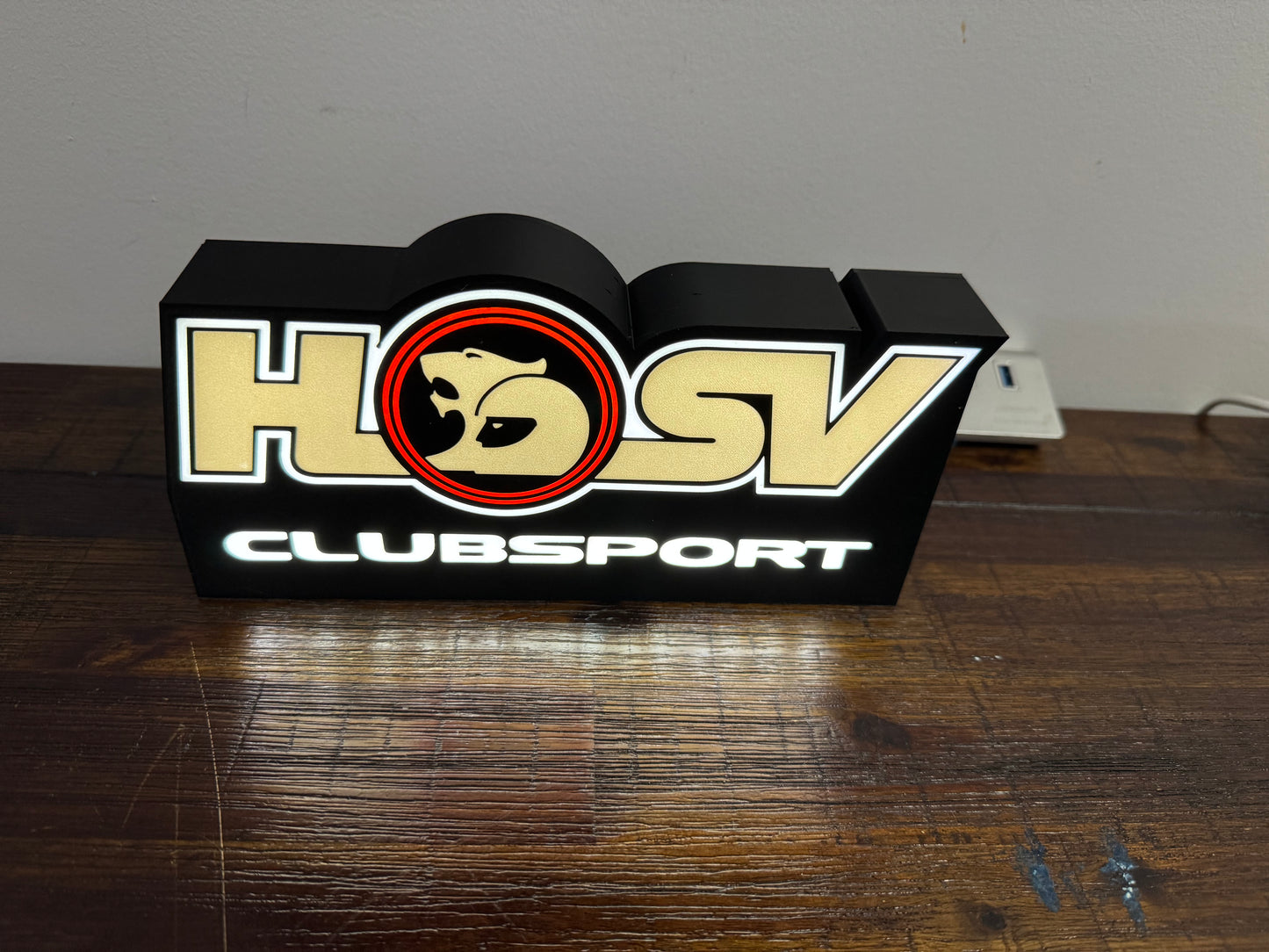 HSV Club Sport Logo - Leuchtschild - Stromversorgung über USB