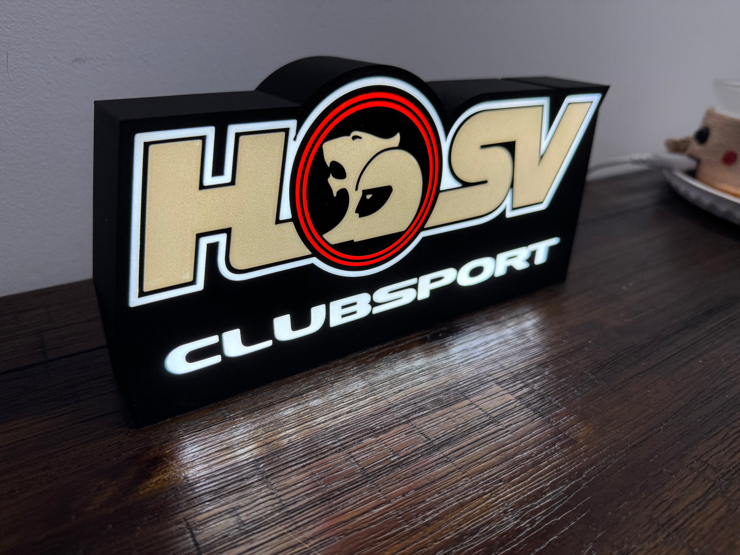 HSV Club Sport Logo - Leuchtschild - Stromversorgung über USB