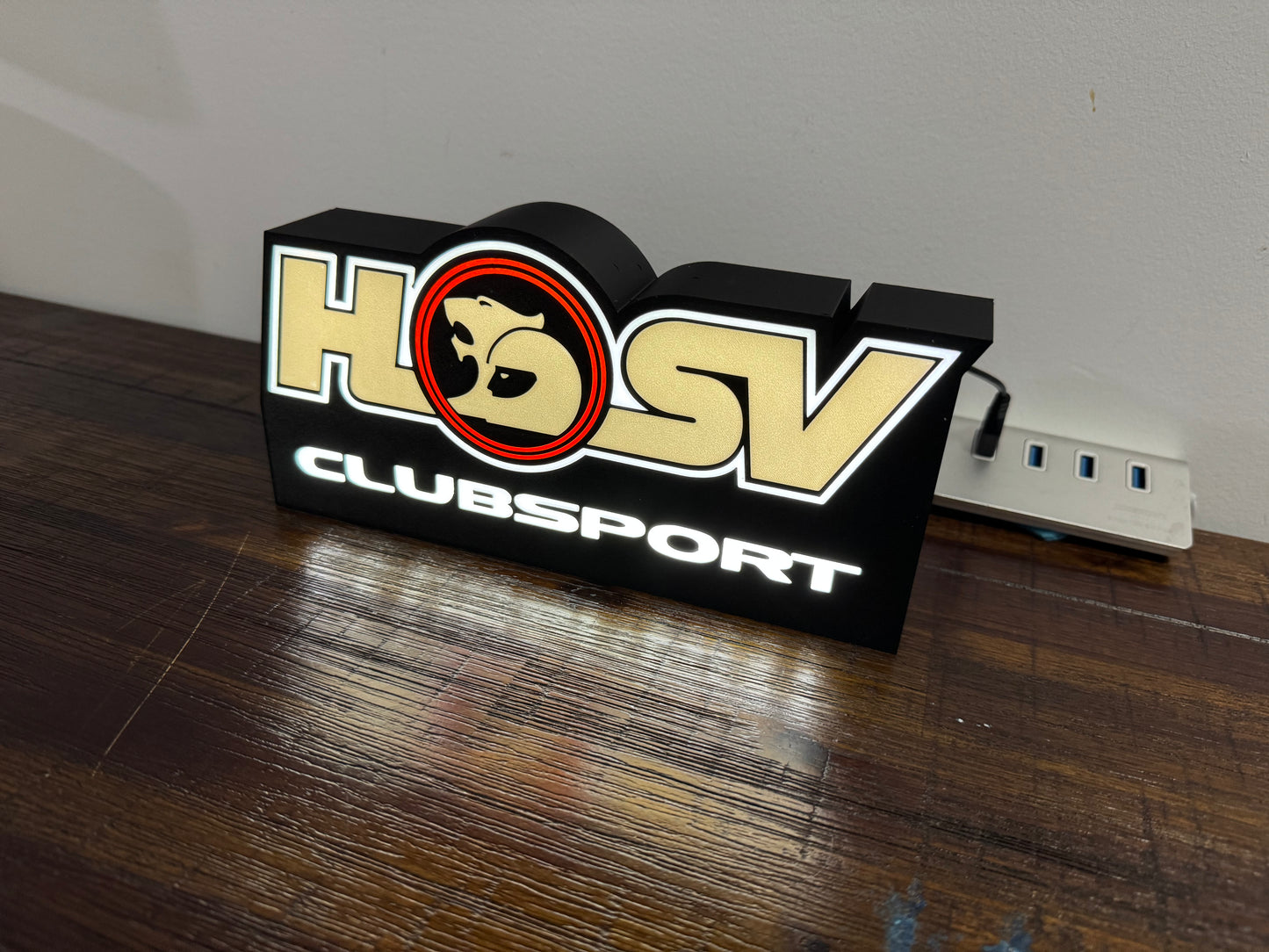 HSV Club Sport Logo - Leuchtschild - Stromversorgung über USB