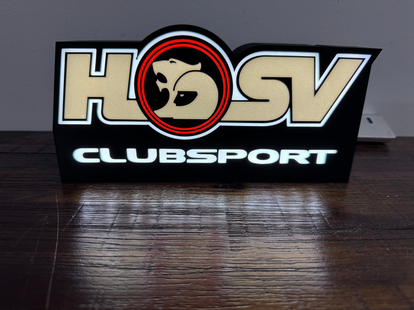 HSV Club Sport Logo - Leuchtschild - Stromversorgung über USB